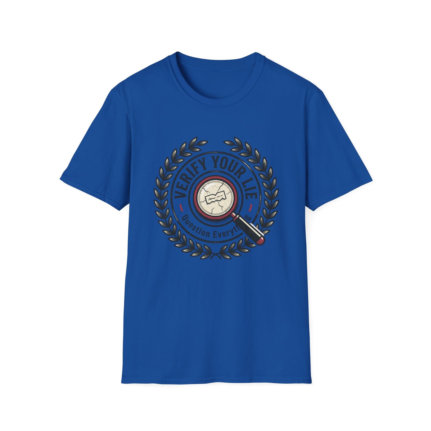 Verify Your Life T-Shirt — Vintage Badge Graphic Tee for Curious Minds