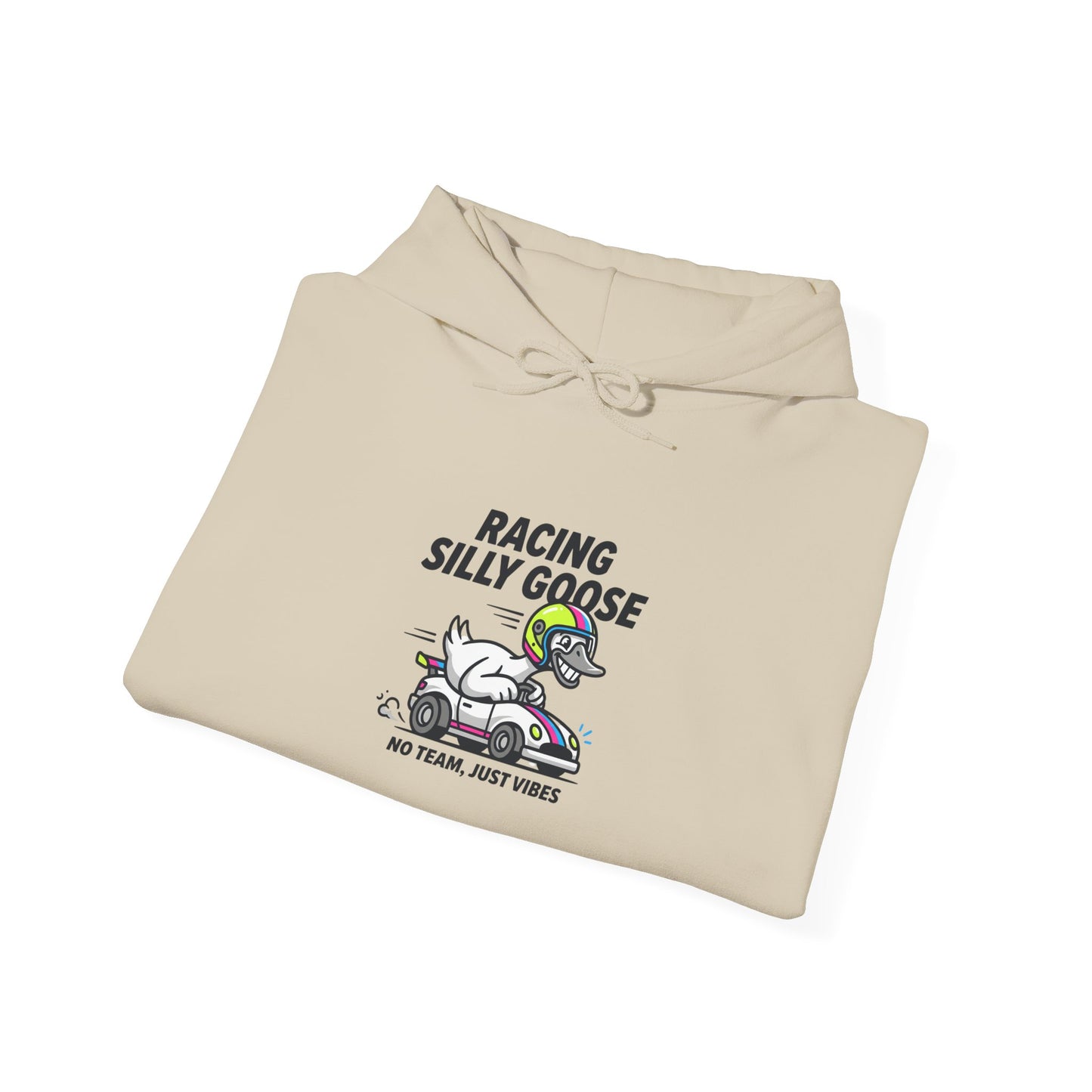 Racing Silly Goose Hoodie | motorsport parody, checkered pit crew humor