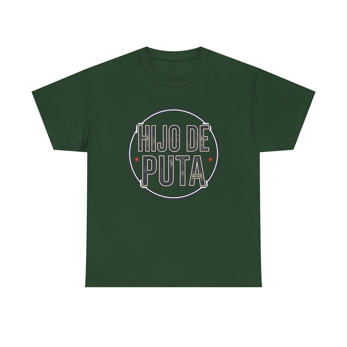Hijo de Puta Graphic Tee — Retro Circle Spanish Phrase T-Shirt