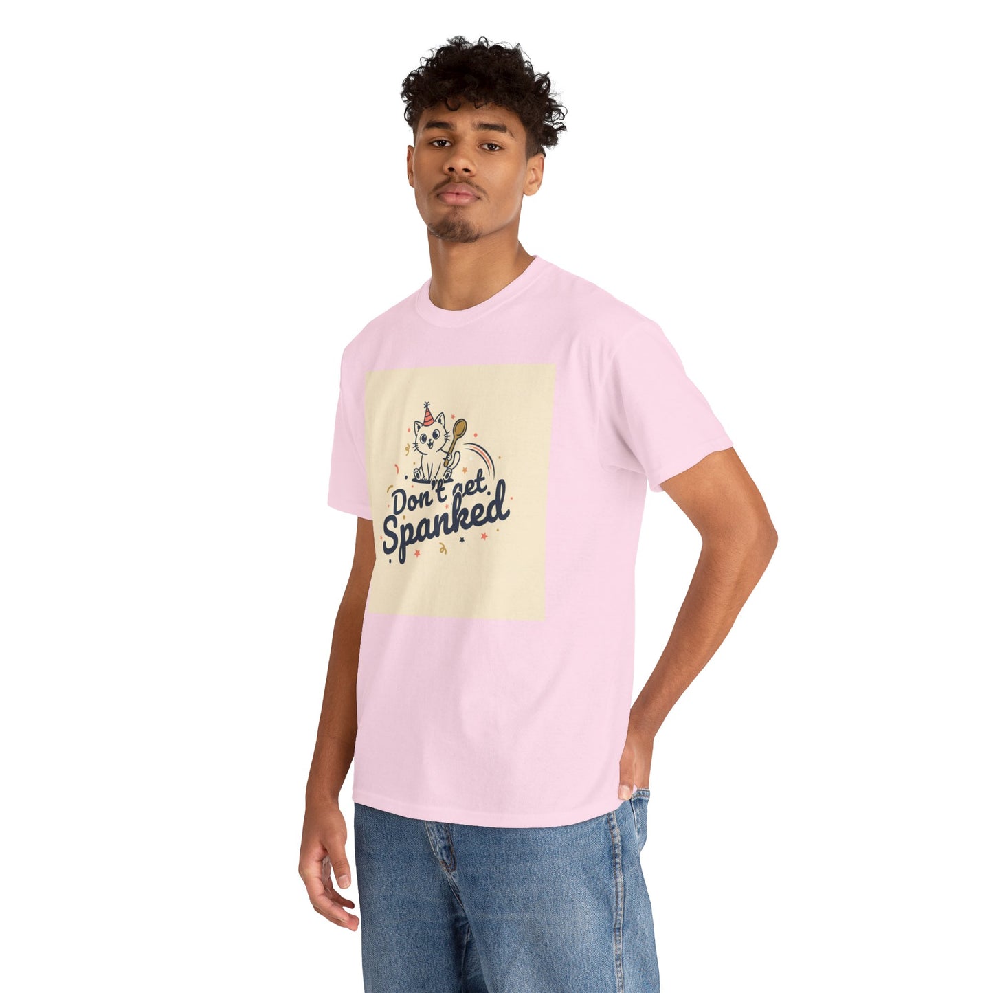 Don’t Get Spanked Cat Tee — Cute Retro Kitten Graphic T-Shirt Printify