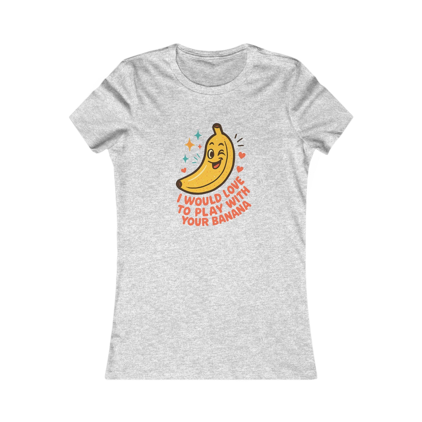 Women's Graphic Tee – 'I Would Love to Play With Your Banana' Cute Kawaii Banana Shirt