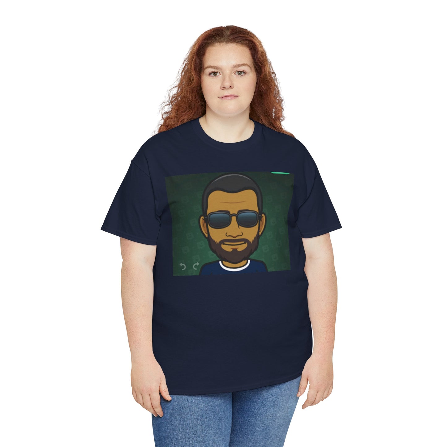 Bitmoji Portrait Tee — Cool Sunglasses Avatar Graphic T-Shirt Printify