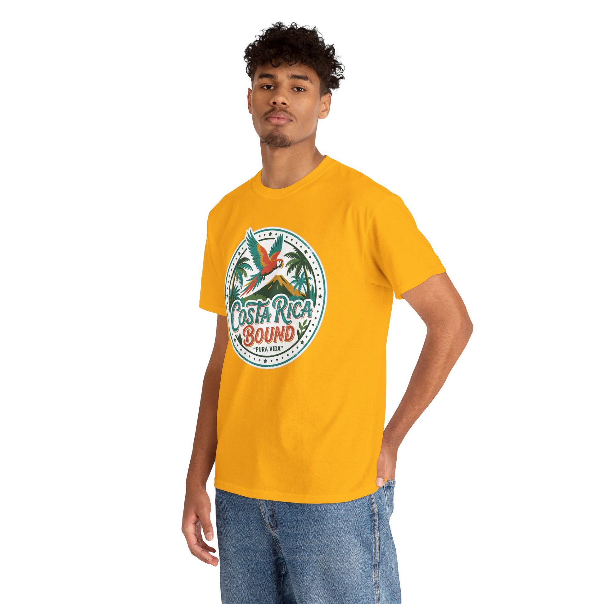Costa Rica Bound T-Shirt — Tropical Parrot Travel Tee Printify