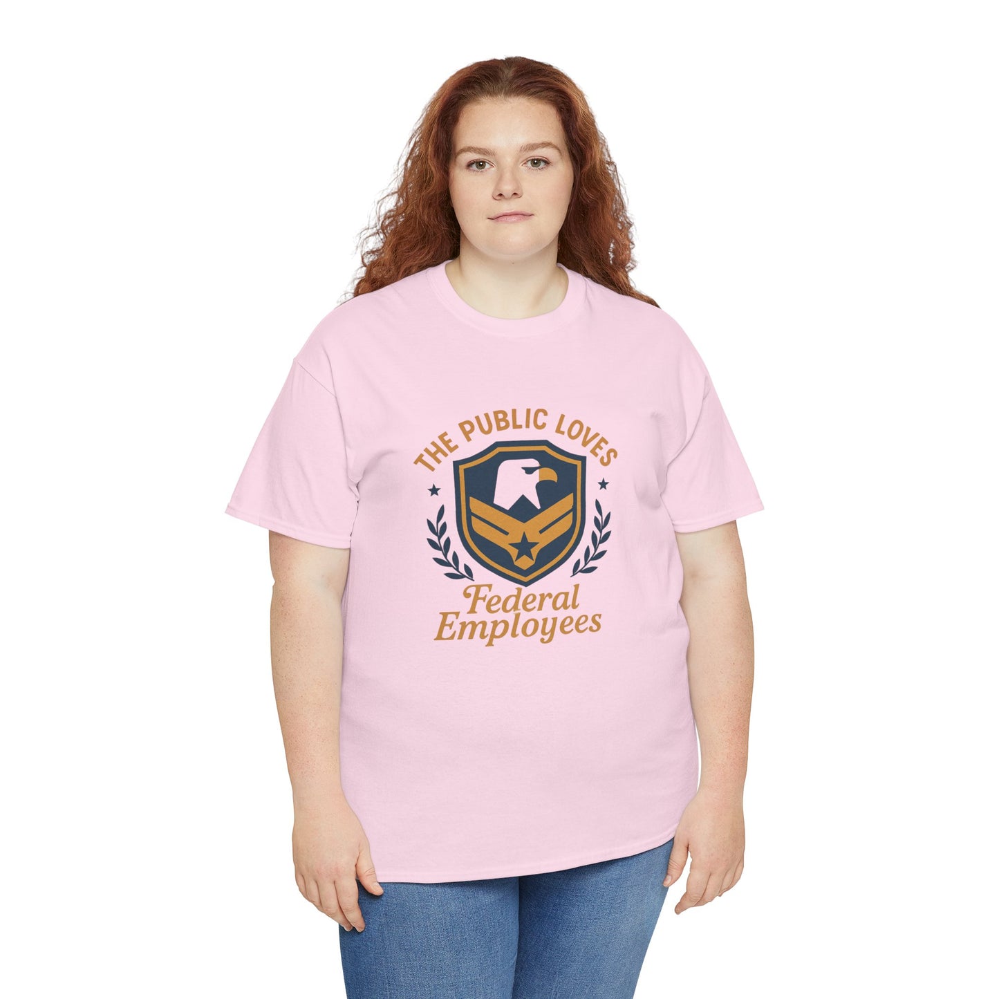 Federal Employees Tee – “The Public Loves Federal Employees” Patriotic Badge Shirt