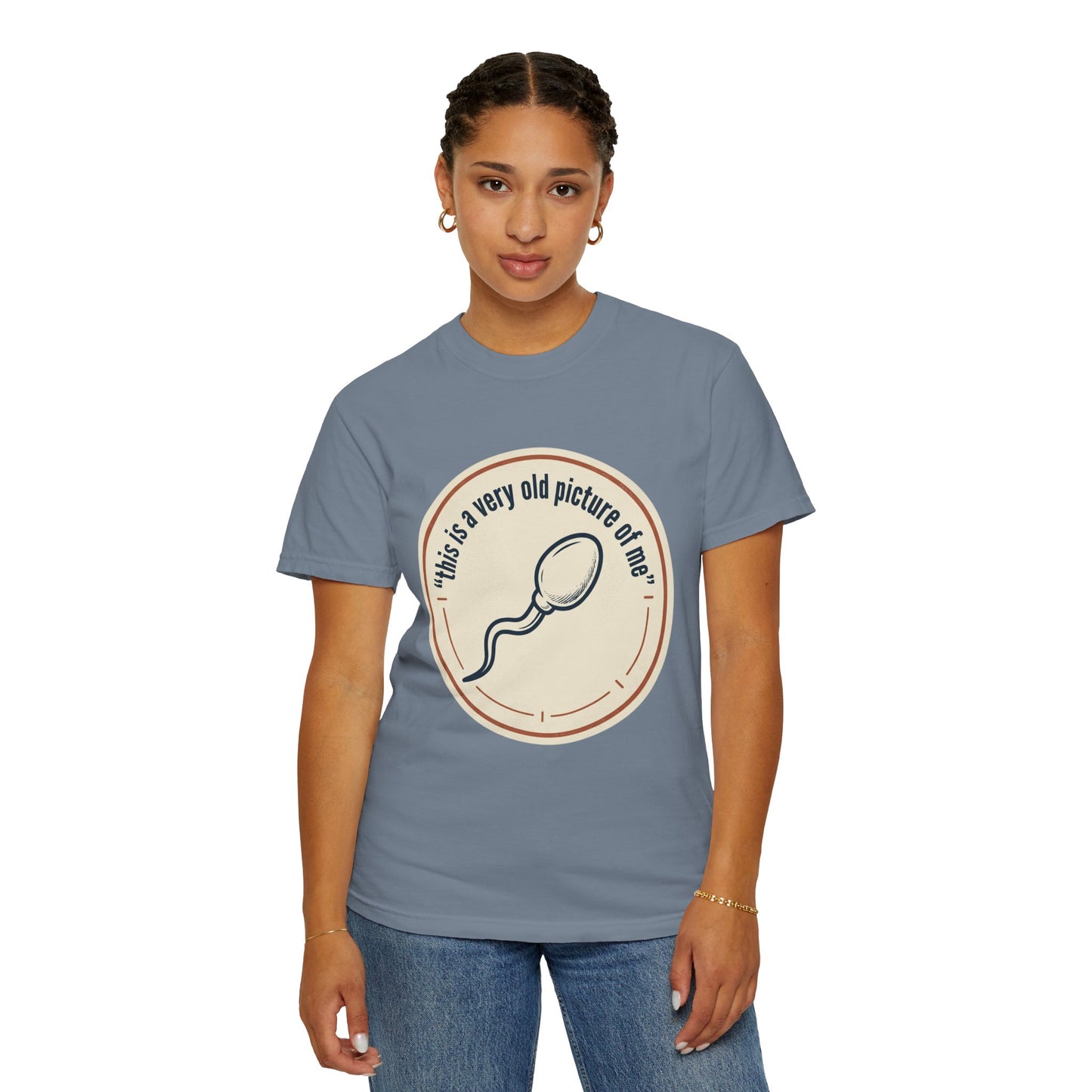 Vintage Sperm Graphic T-Shirt — "this is a very old picture of me"