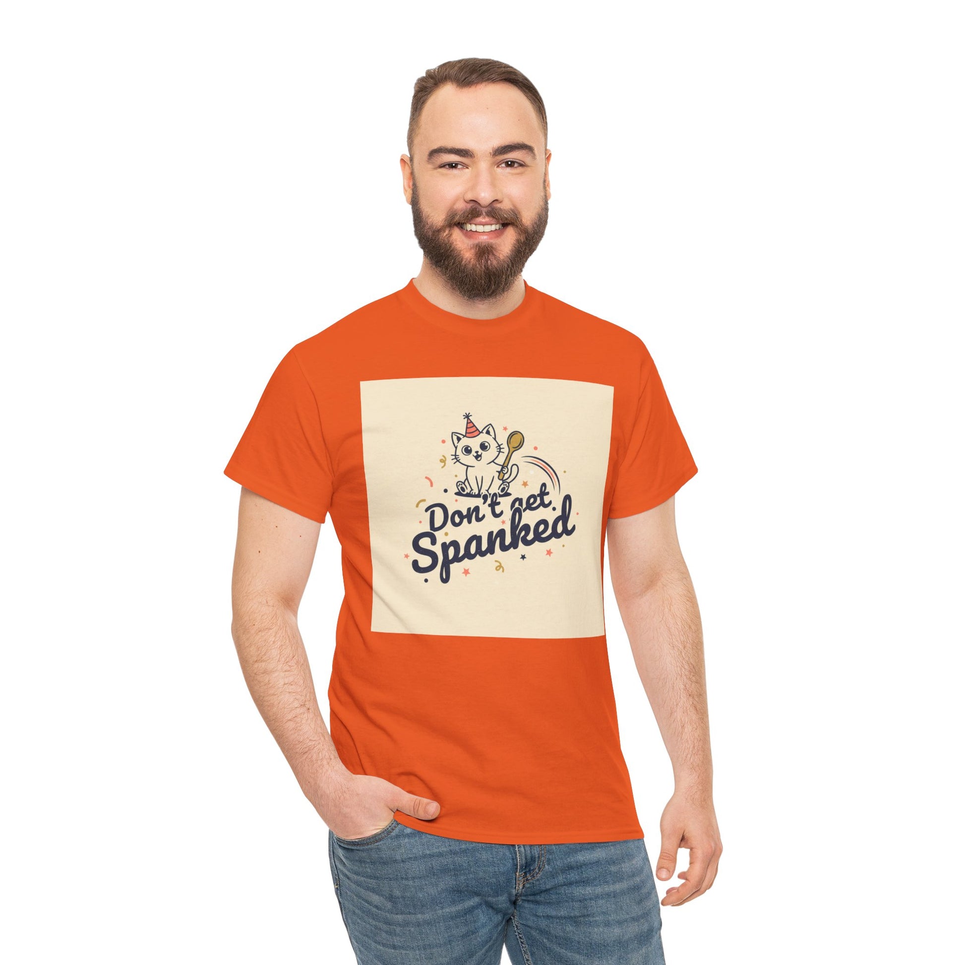 Don’t Get Spanked Cat Tee — Cute Retro Kitten Graphic T-Shirt Printify