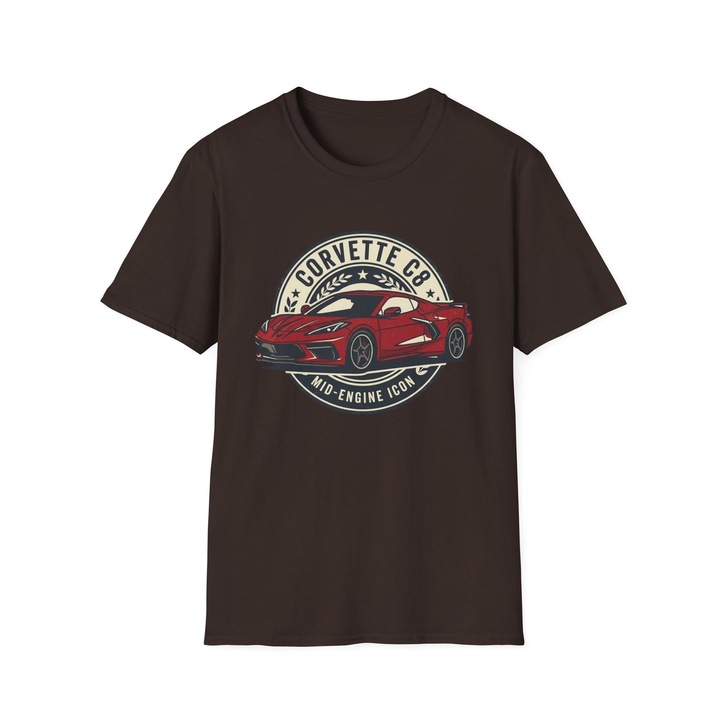 Corvette C8 Tee — Red Mid‑Engine Icon Car Shirt