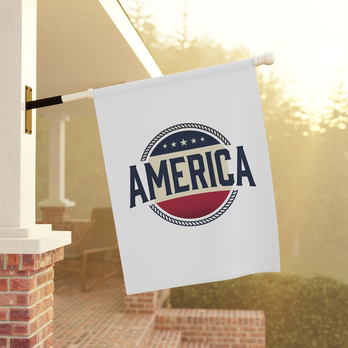 America Patriotic Garden Flag — Red White Blue Home & Yard Banner