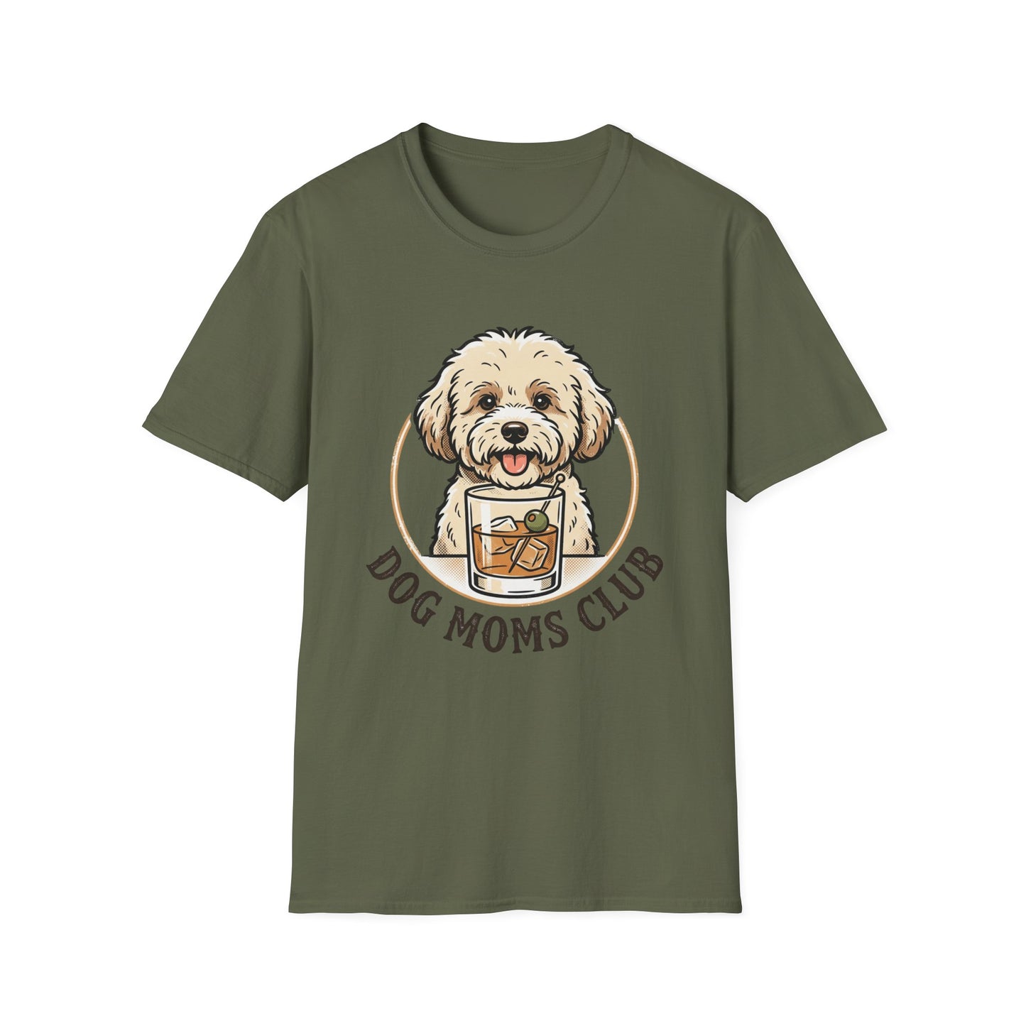 Dog Moms Club T-Shirt — Cute Doodle Dog Graphic Tee