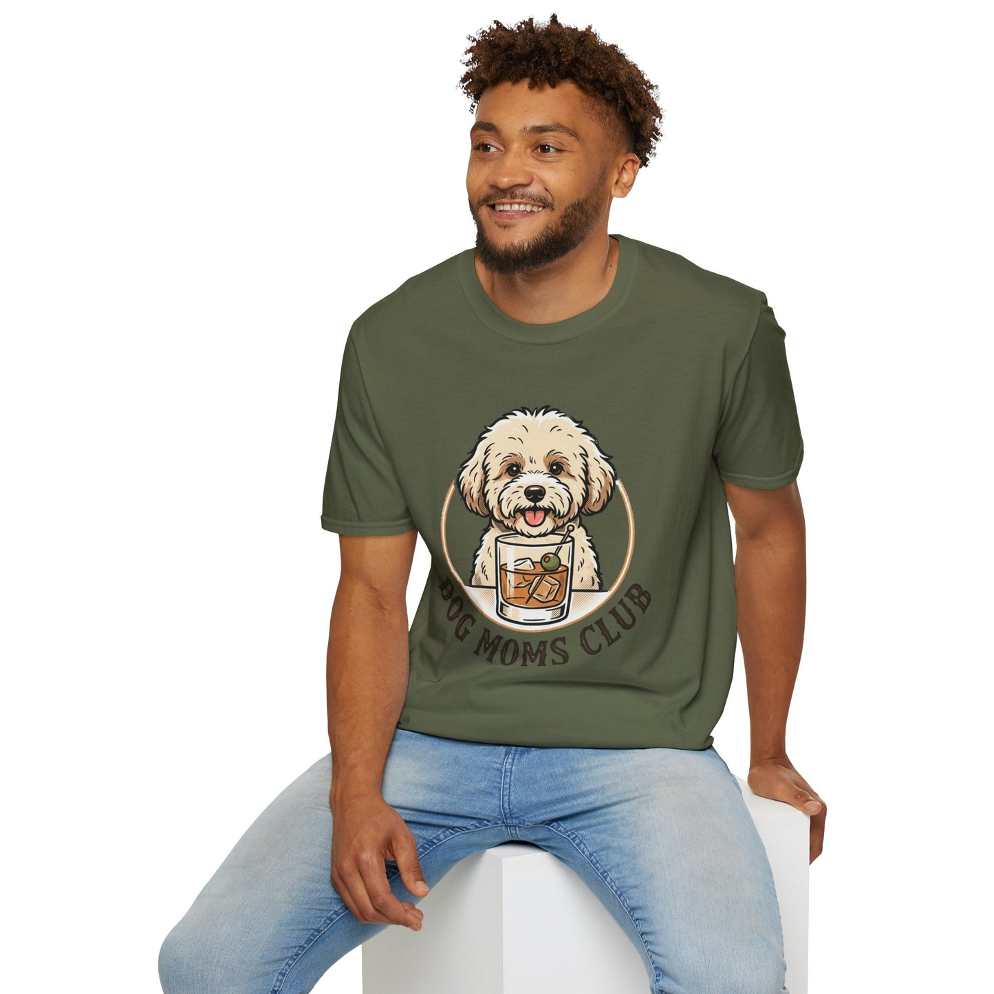 Dog Moms Club T-Shirt — Cute Doodle Dog Graphic Tee