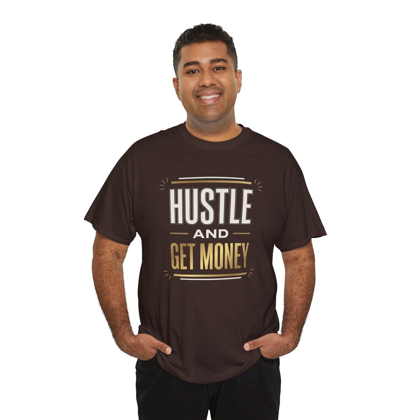 Hustle and Get Money Tee - Motivational Streetwear Graphic T-Shirt