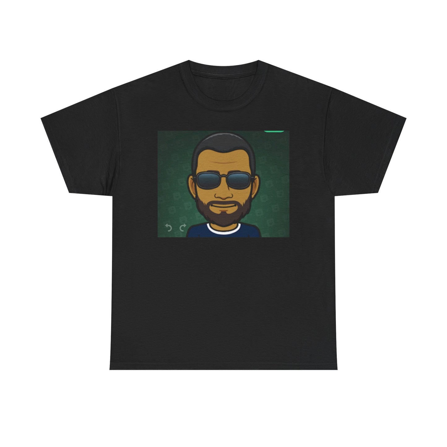 Bitmoji Portrait Tee — Cool Sunglasses Avatar Graphic T-Shirt Printify