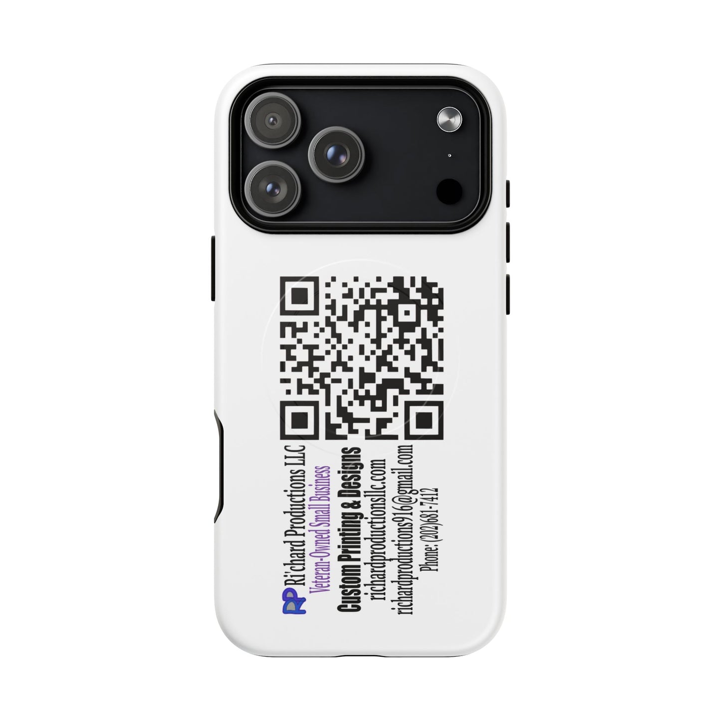 Magnetic QR Code Phone Case — Tough Protective Magnetic Phone Cover with Scannable QR Design Printify
