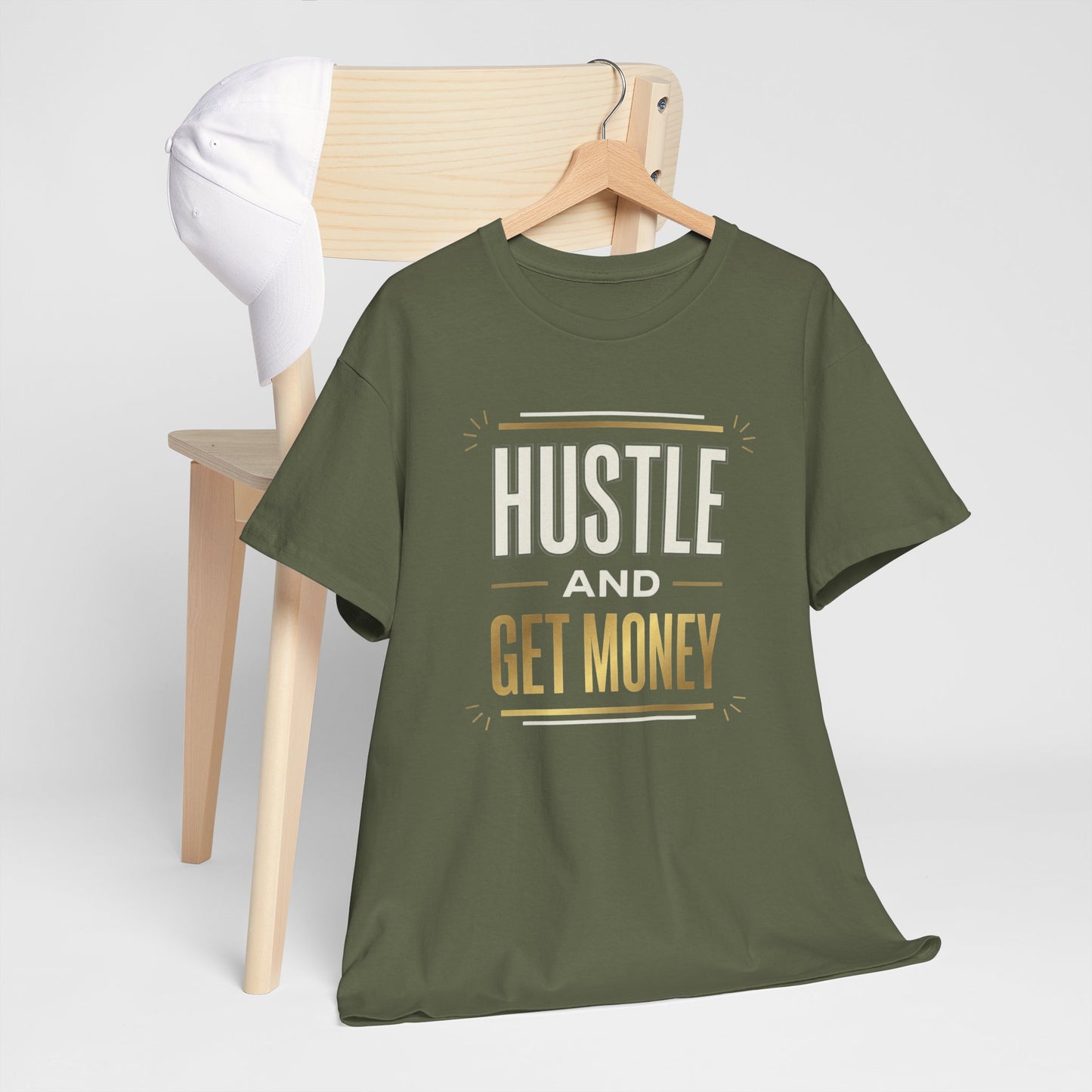 Hustle and Get Money Tee - Motivational Streetwear Graphic T-Shirt