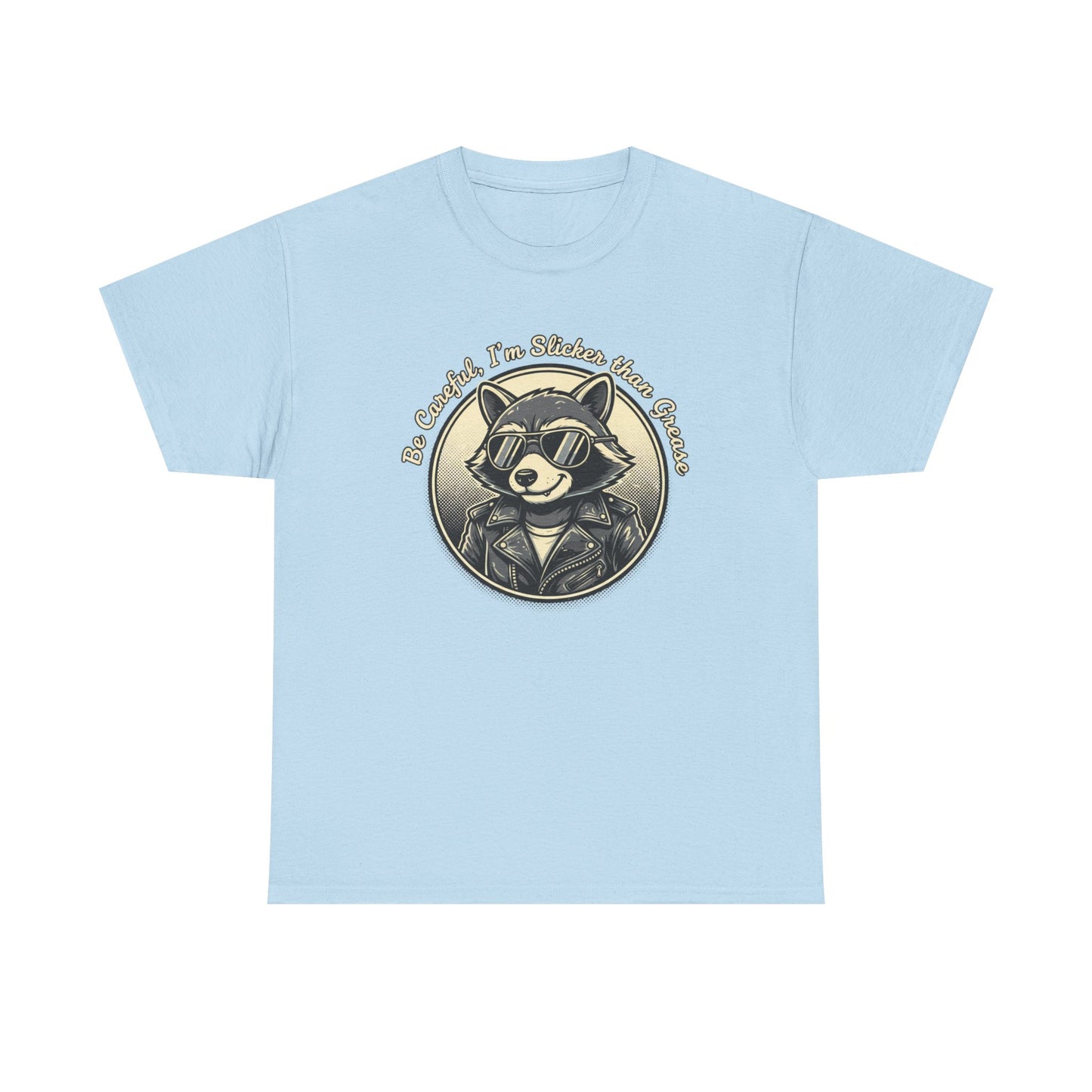 Raccoon Detective Graphic Tee — "Be Careful I’m Watching Your Snacks" Vintage Badge T-Shirt