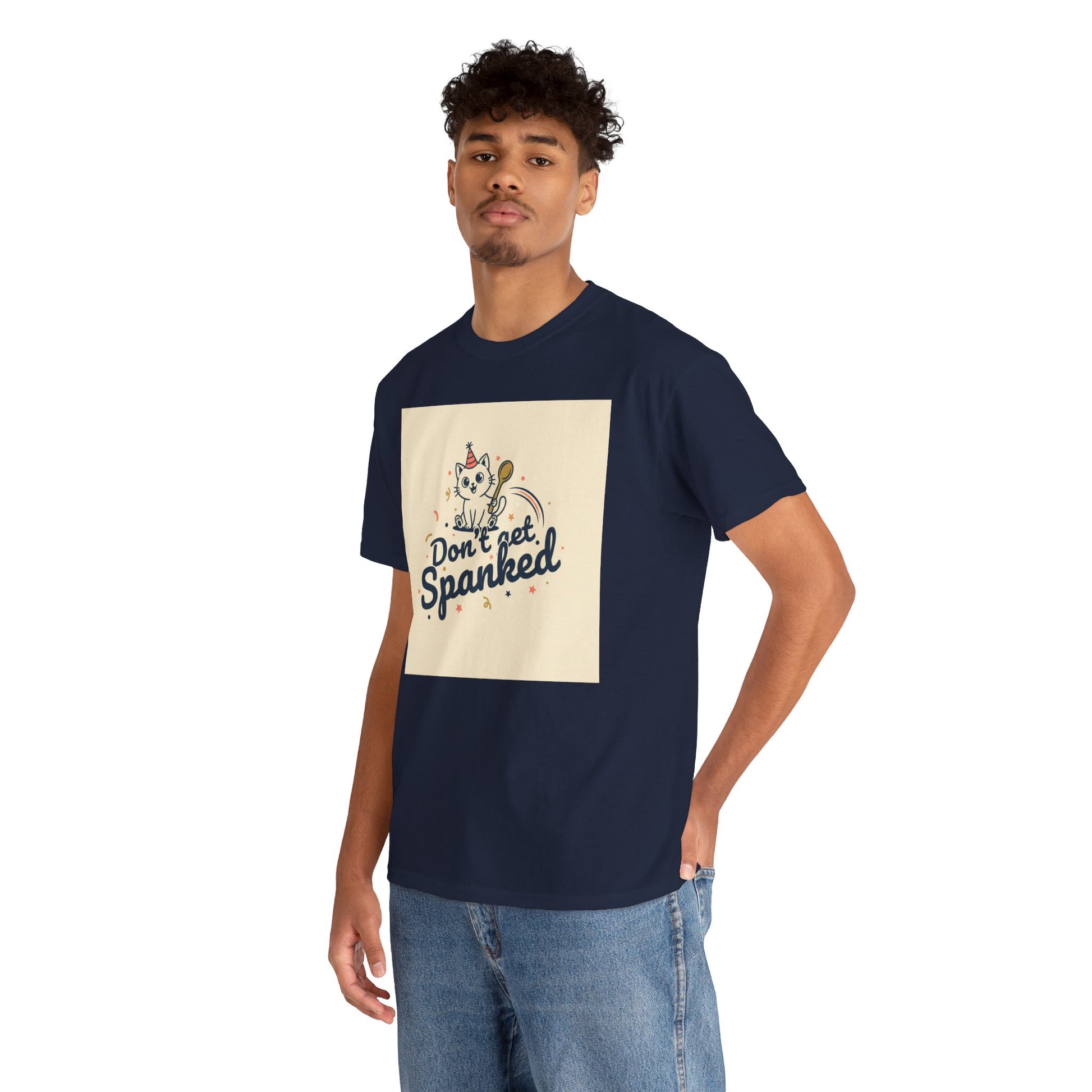 Don’t Get Spanked Cat Tee — Cute Retro Kitten Graphic T-Shirt Printify