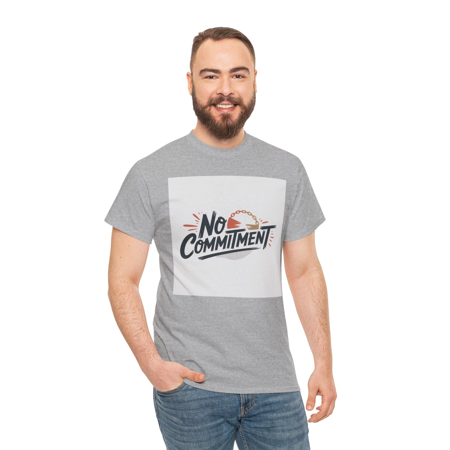 No Commitment T-Shirt — Funny Casual Graphic Tee for Dating & Freedom Lovers