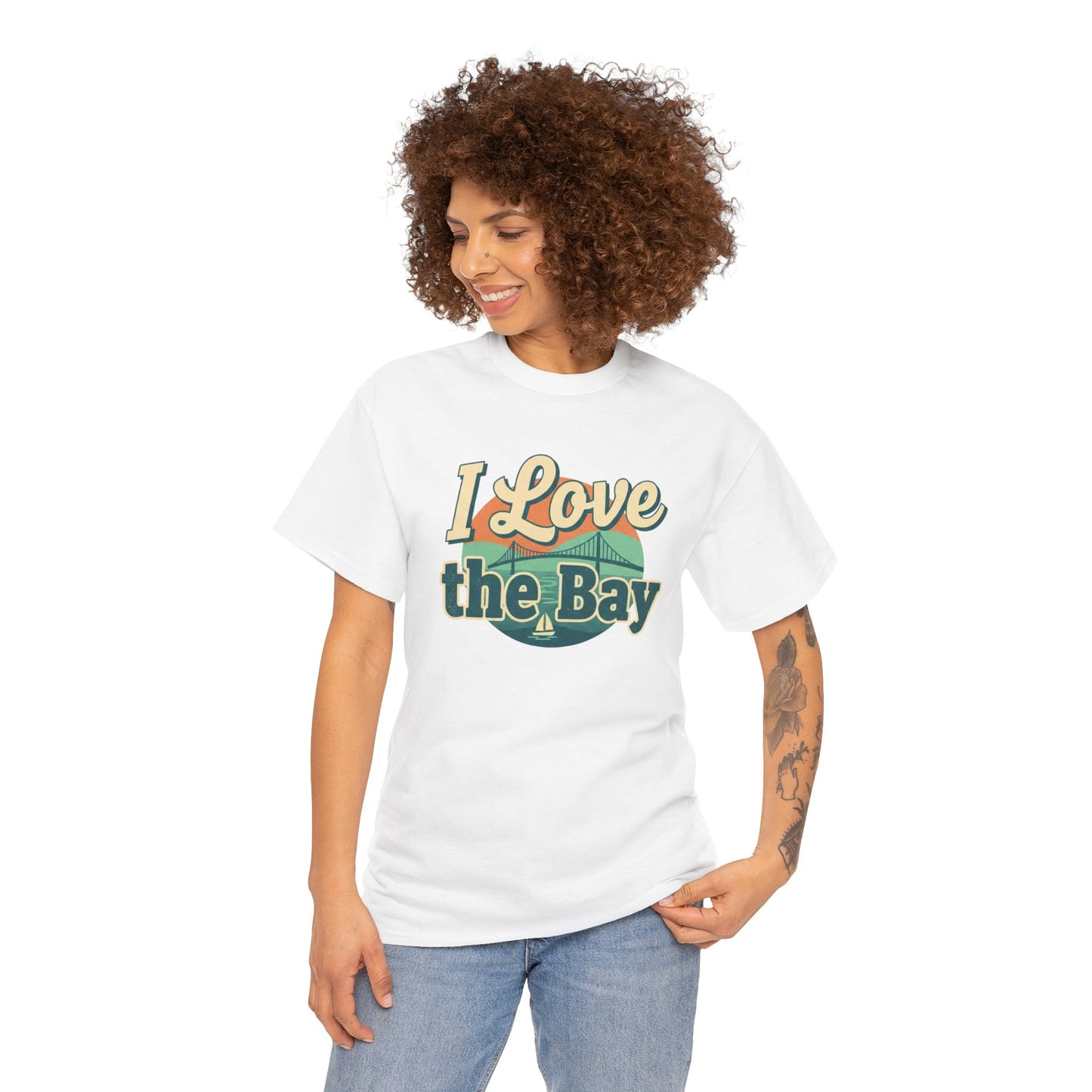 I Love the Bay T-Shirt — Retro Coastal Tee for Bay Lovers