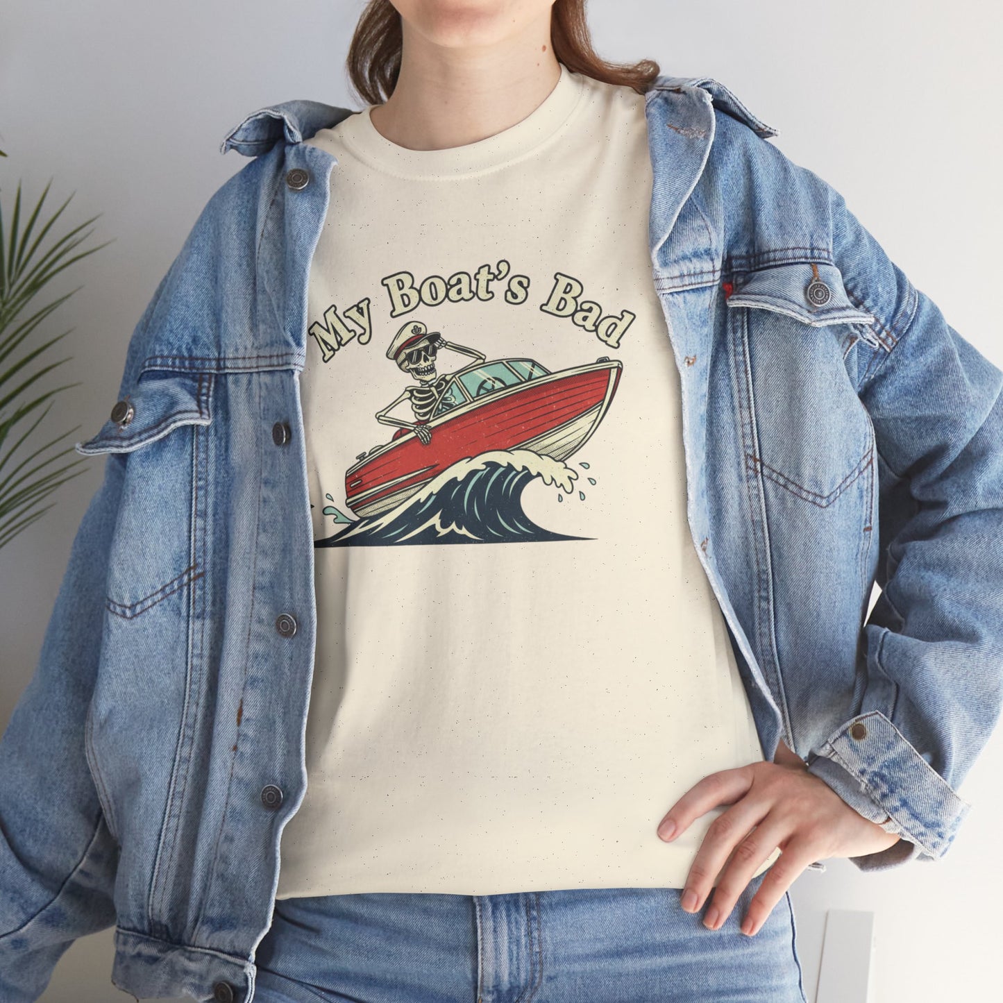 Boat Dad T‑Shirt – “My Boat's Bad” Funny Boating Tee for Dads & Fishermen