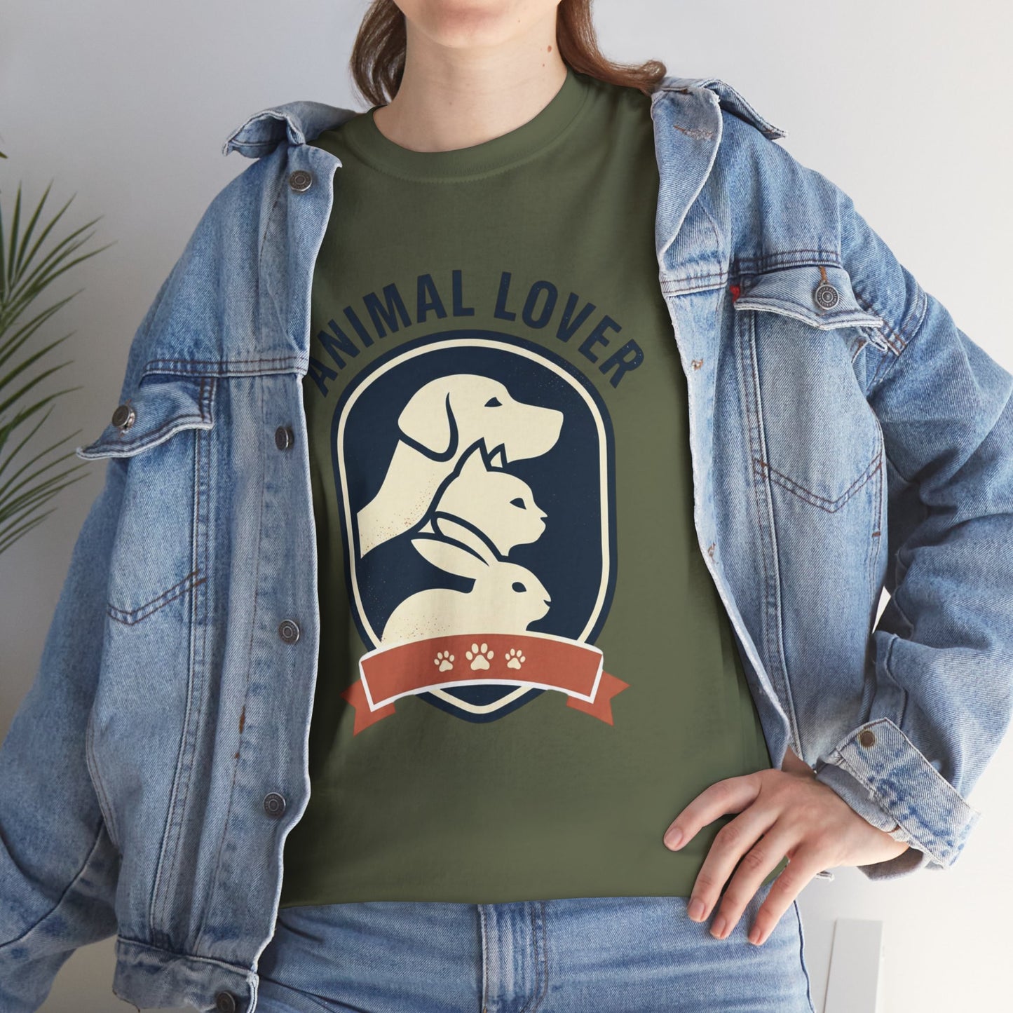 Animal Lover T-Shirt — Retro Pet Badge Tee (Dogs & Cats)