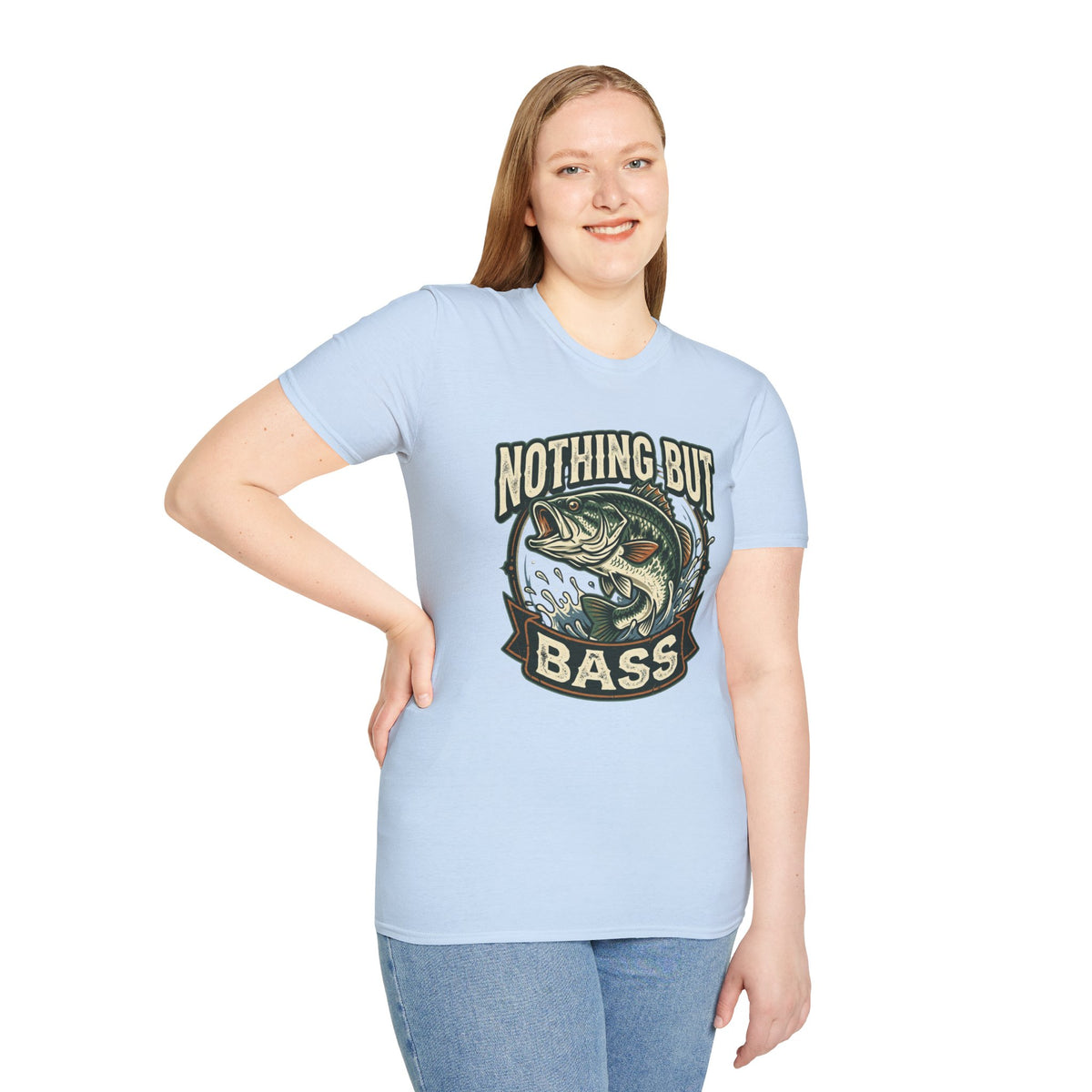 Nothing But Bass Fishing T-Shirt — Retro Largemouth Bass Graphic Tee
