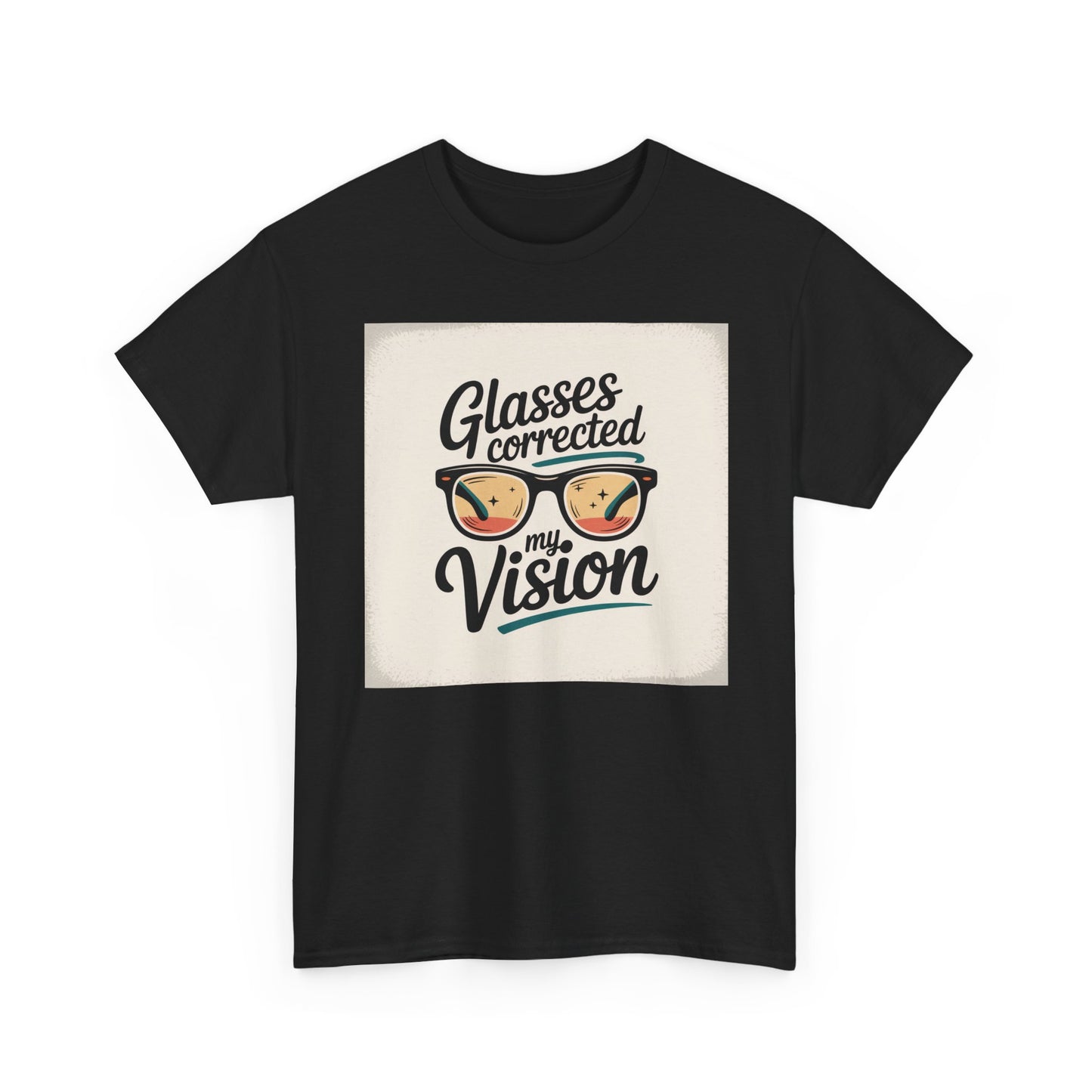 T-Shirt — "Glasses Corrected My Vision" Retro Eyewear Graphic Tee
