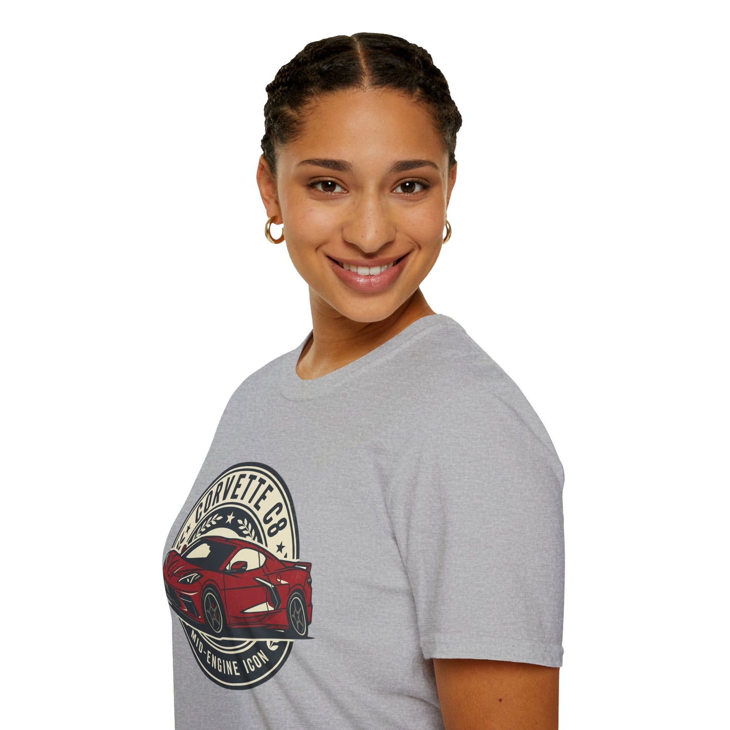 Corvette C8 Tee — Red Mid‑Engine Icon Car Shirt