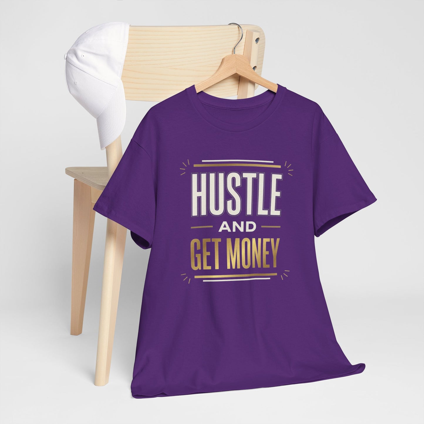 Hustle and Get Money Tee - Motivational Streetwear Graphic T-Shirt