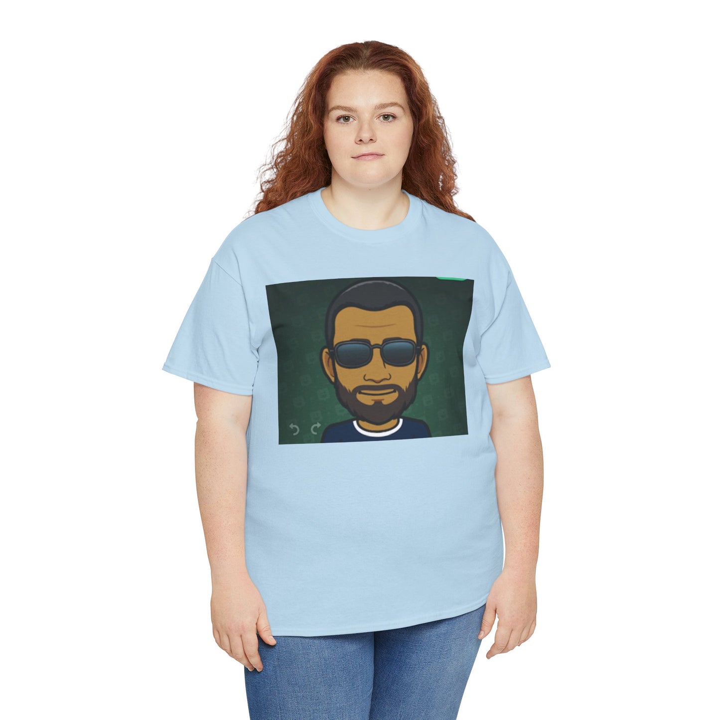 Bitmoji Portrait Tee — Cool Sunglasses Avatar Graphic T-Shirt Printify