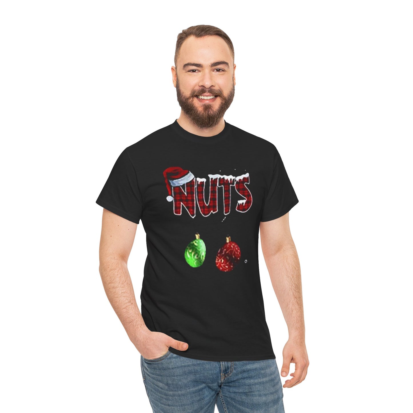 Holiday 'Nuts' Tee — Funny Christmas Ornament Graphic T-Shirt Printify