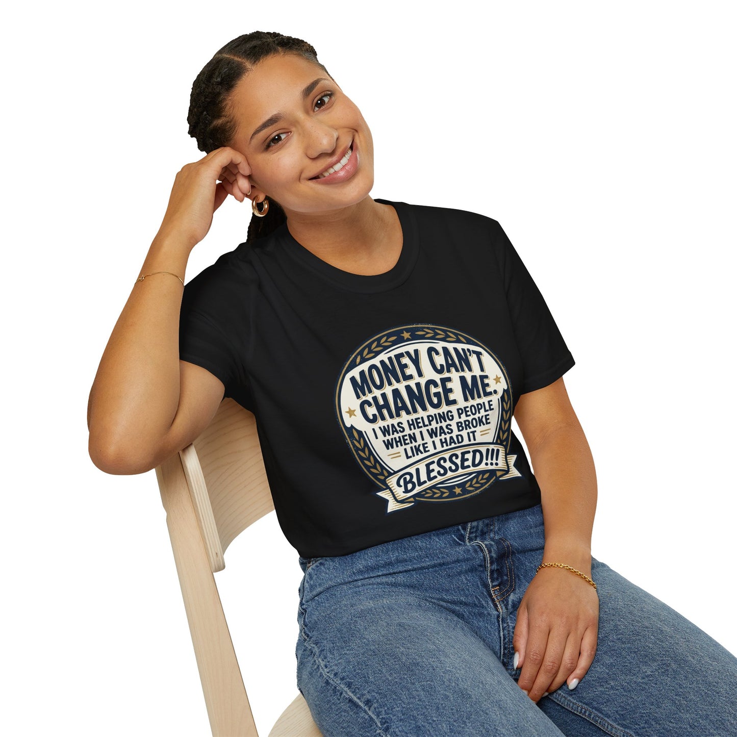 "Money Can't Change Me" Inspirational Vintage Graphic Tee