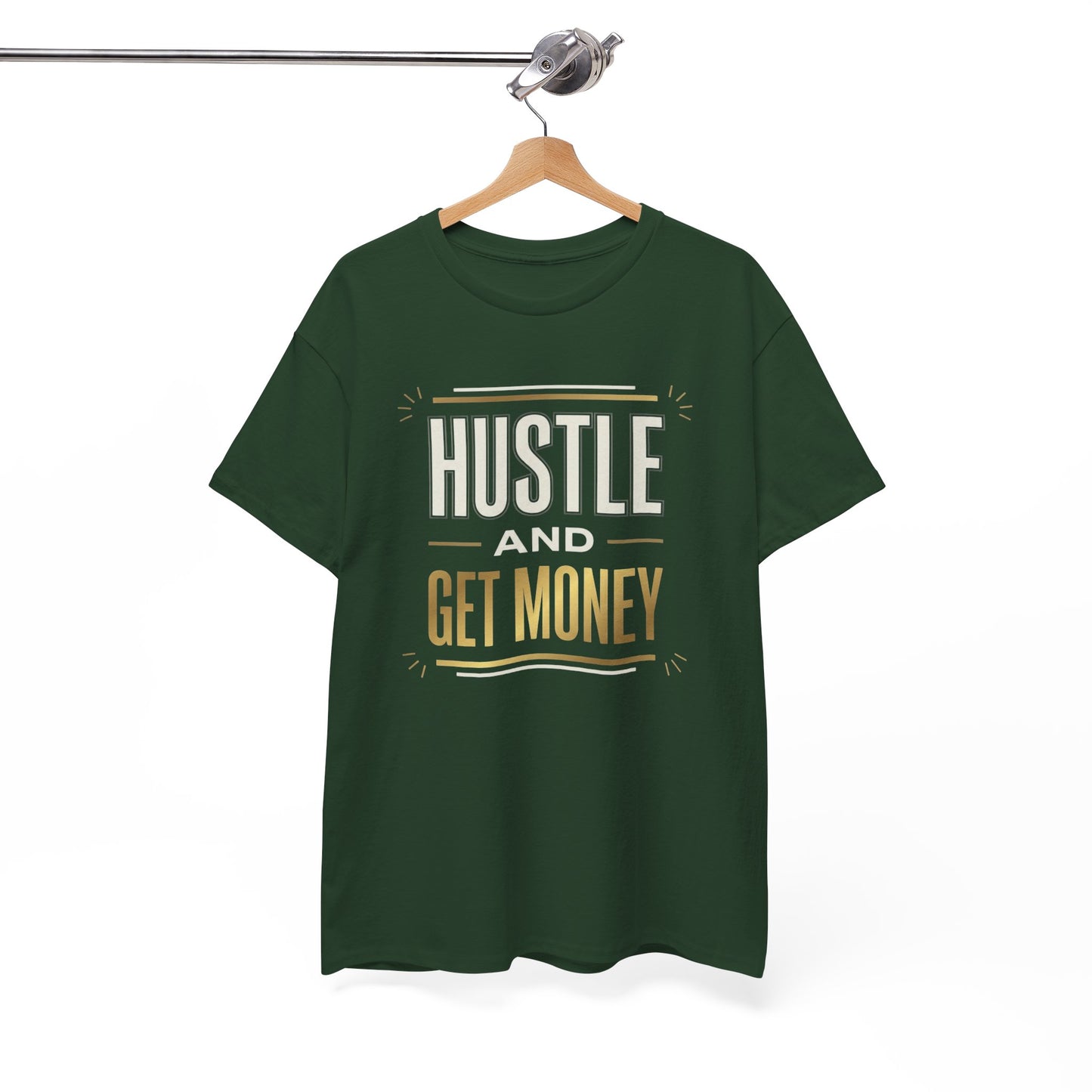 Hustle and Get Money Tee - Motivational Streetwear Graphic T-Shirt