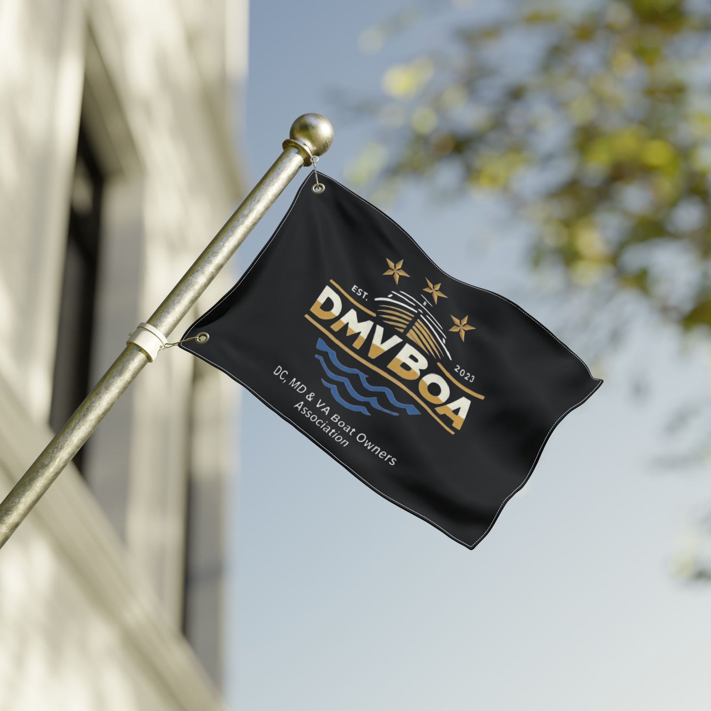Double Sided Boat Owners Flag - DMVBOA Emblem