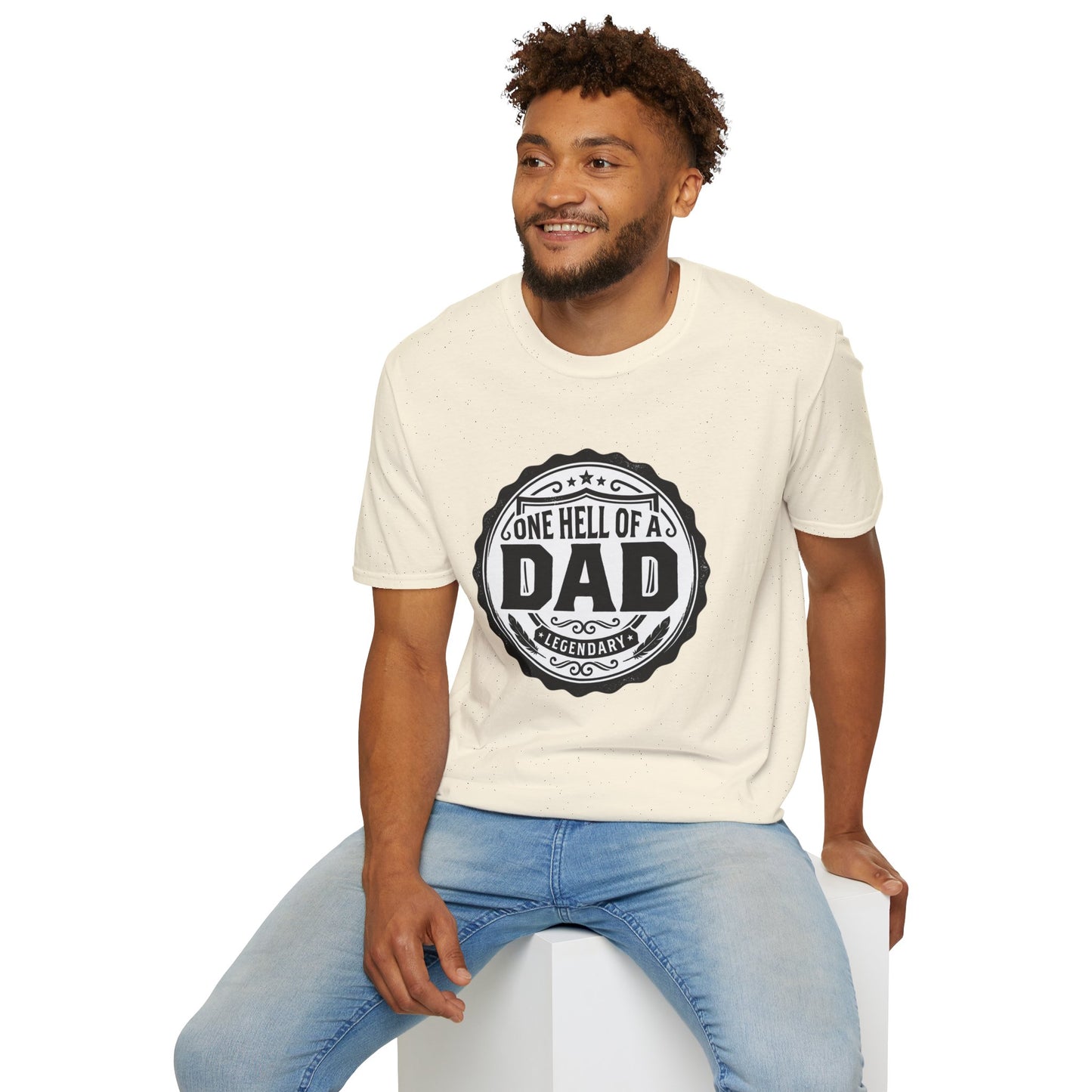 Gone Hell of a Dad T‑Shirt — Vintage Badge Father's Day Gift