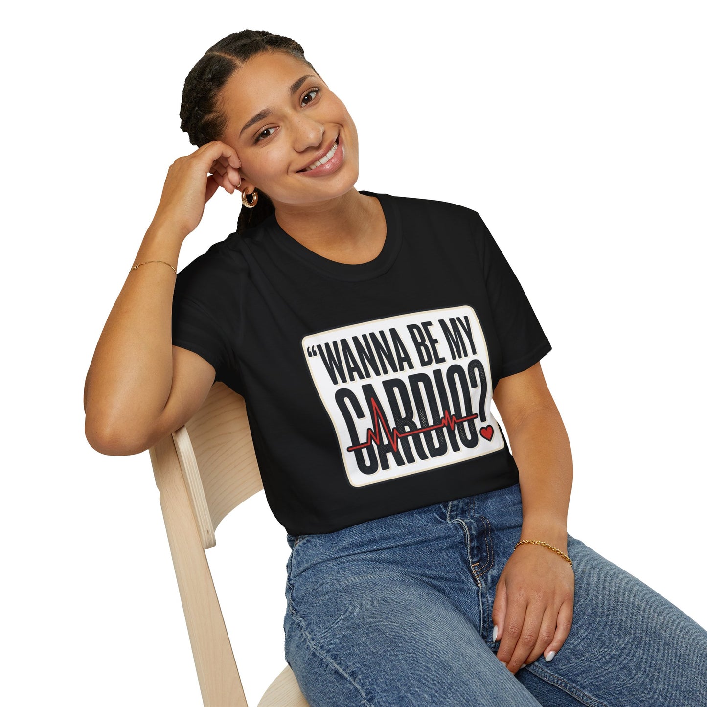 Wanna Be My Cardio? T-Shirt — Funny Fitness Graphic Tee for Gym Lovers