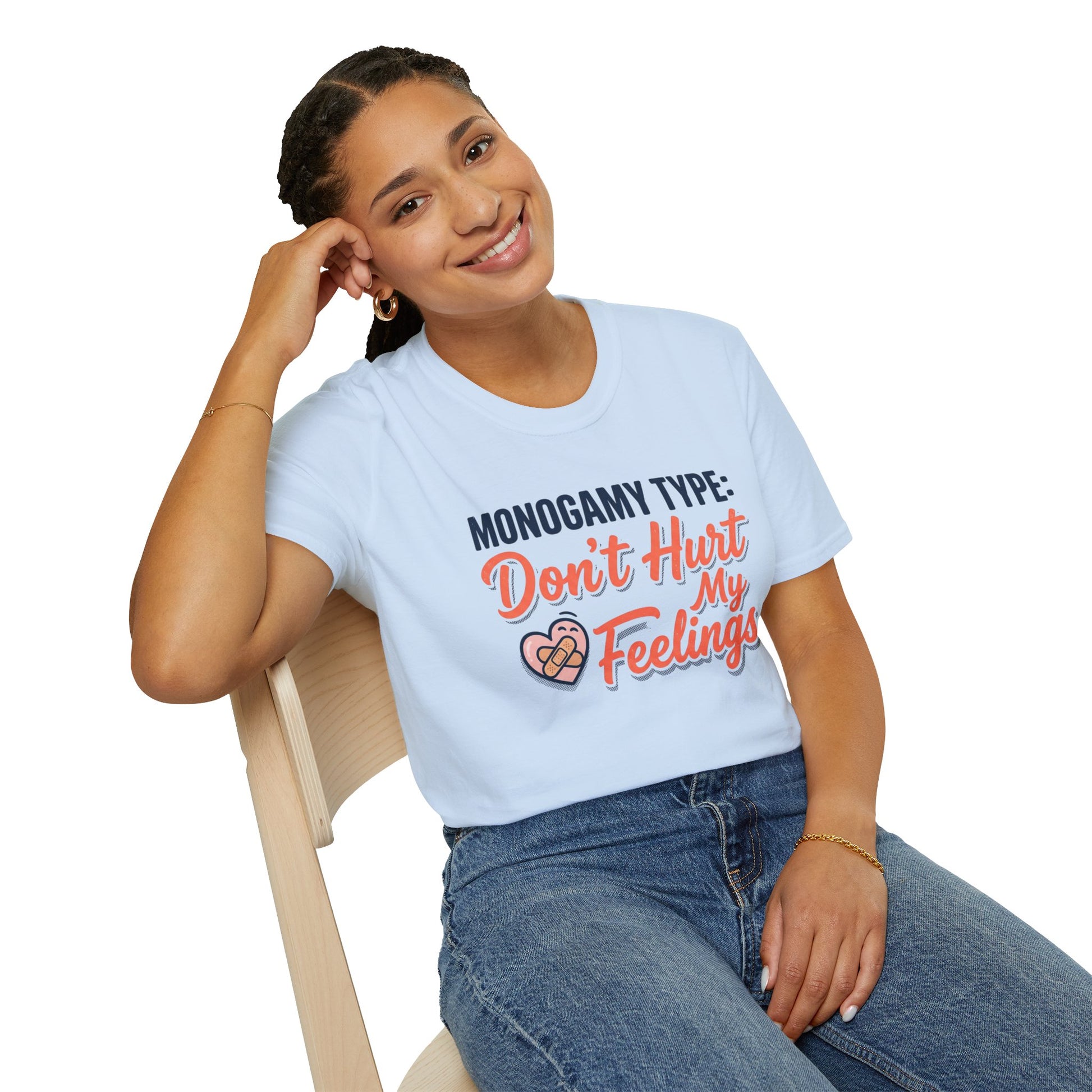 "Monogamy Type: Don't Hurt My Feelings" Graphic Tee Printify