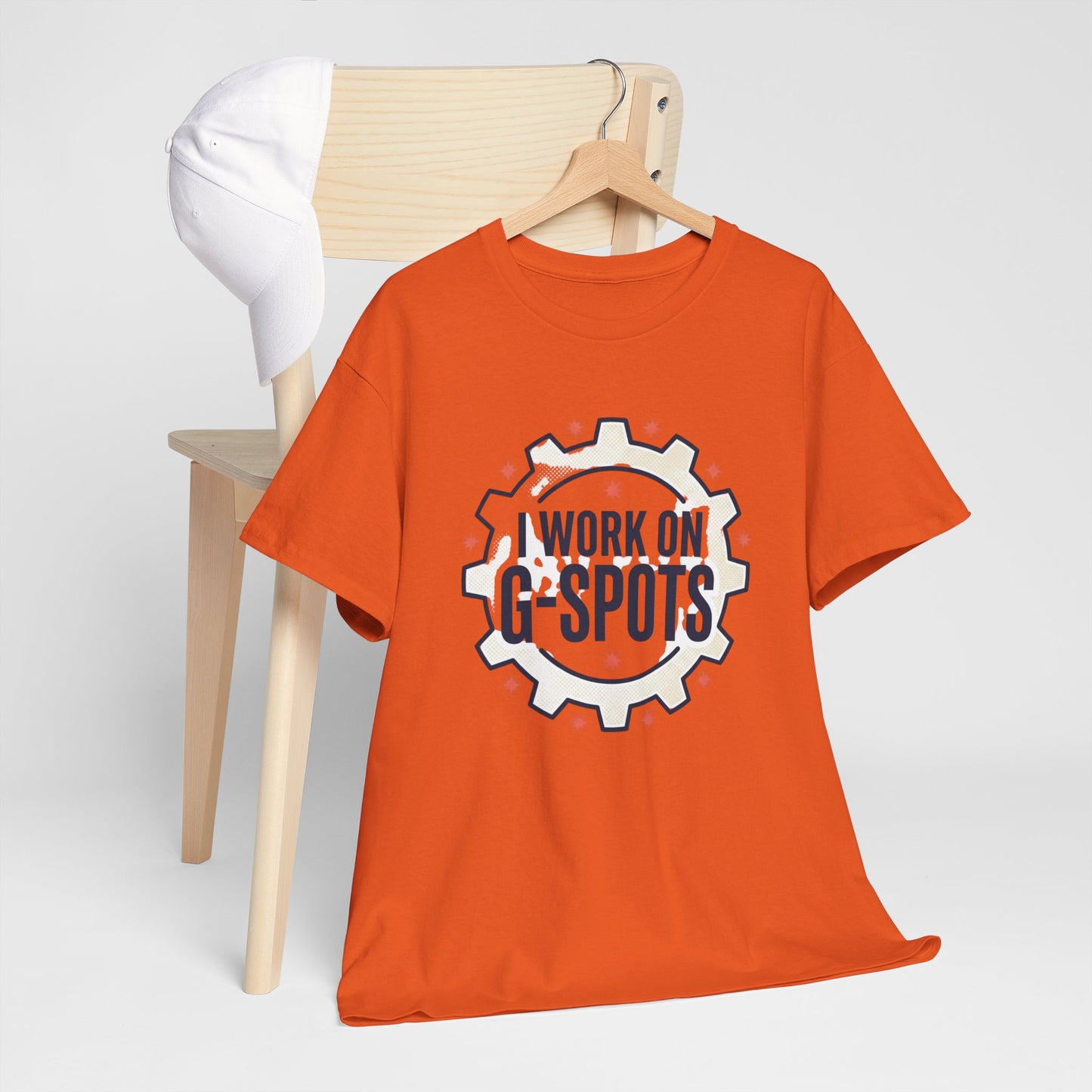 “I Work On G‑Spots” Funny Mechanical Gear Graphic Tee
