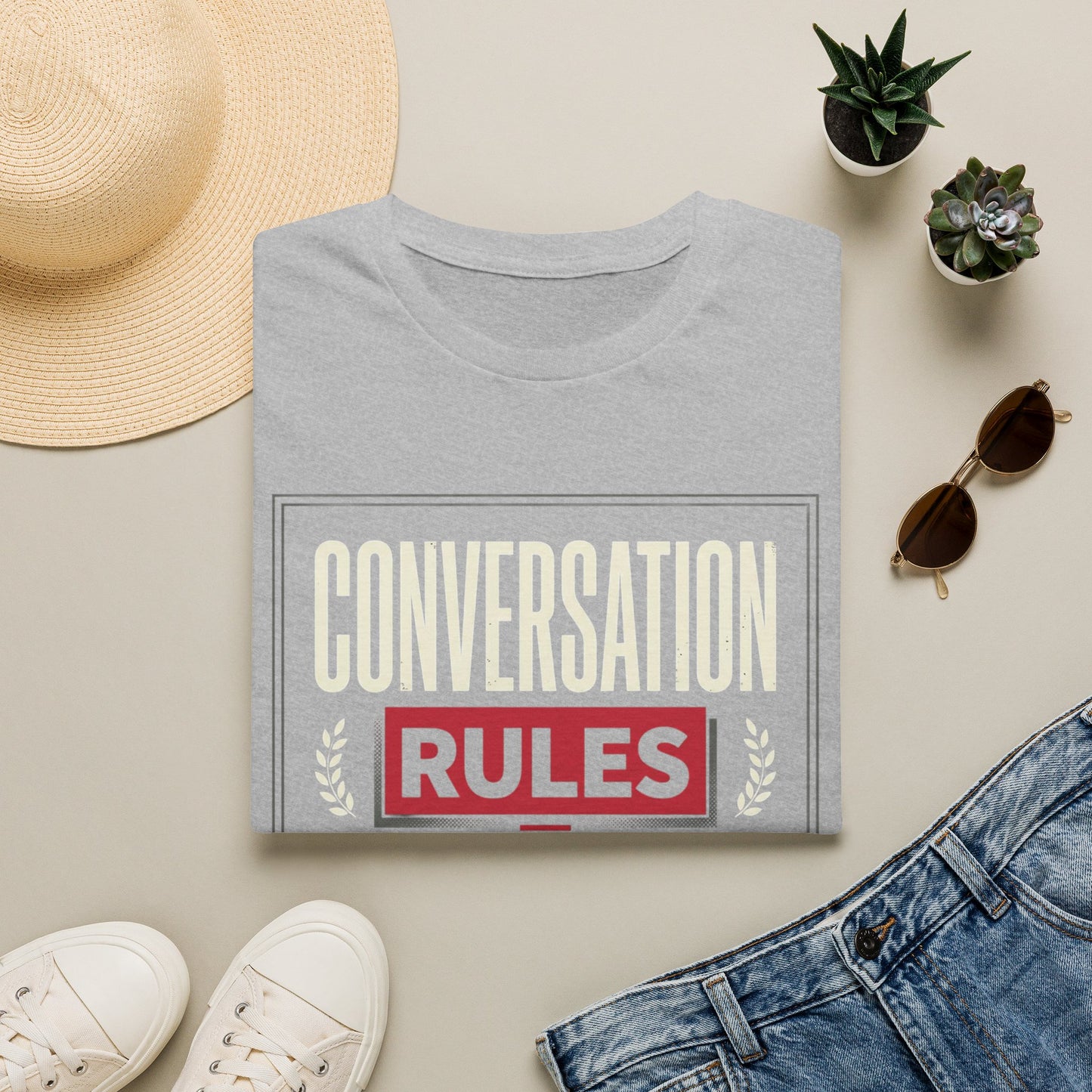 Conversation Rules T-Shirt — "Conversation Rules the Nation" Graphic Tee