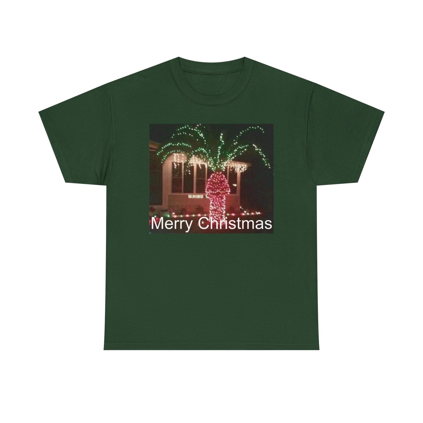 Christmas Lights Tee — 'Merry Christmas' Holiday Graphic T-Shirt Printify