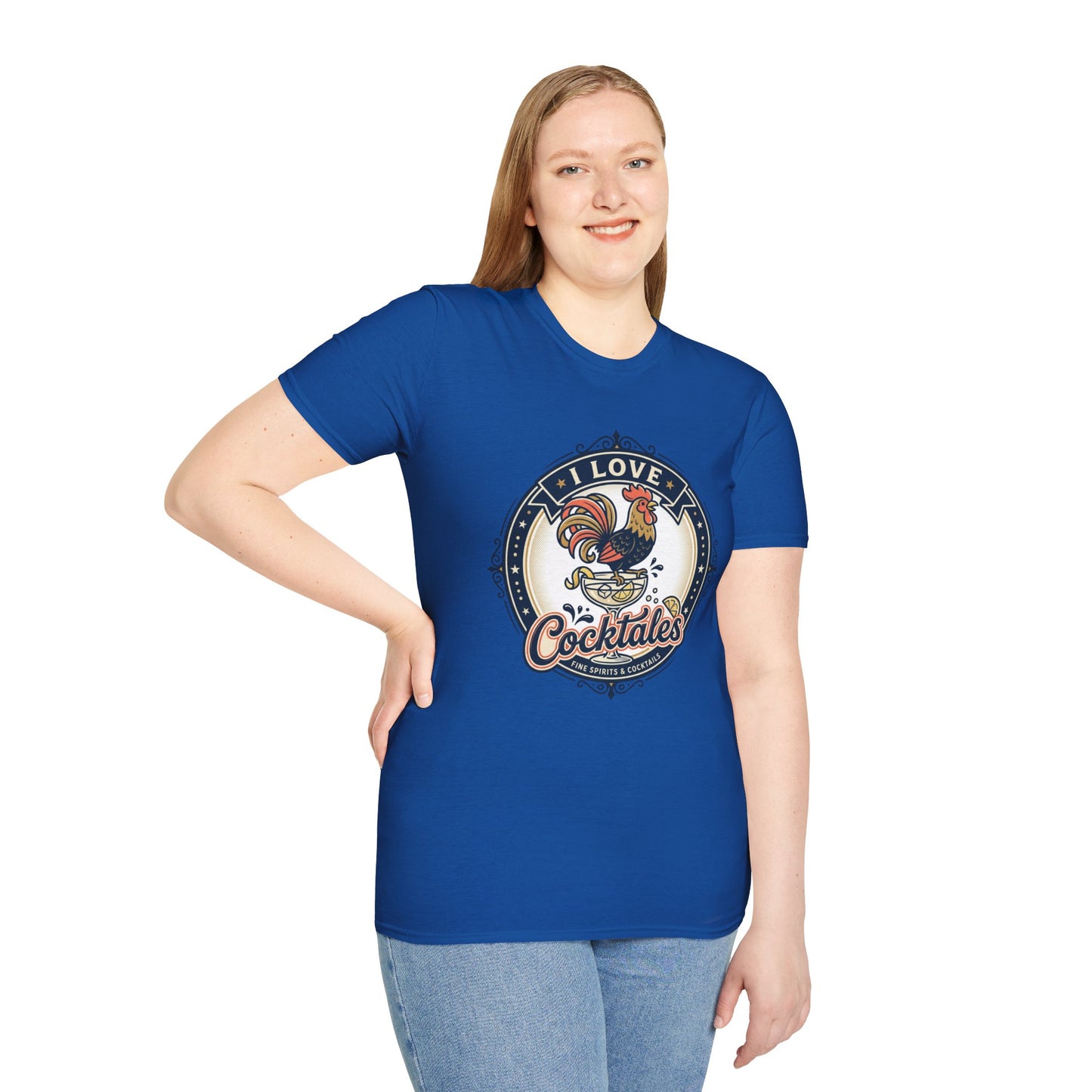 I Love Cocktales T-Shirt — Retro Rooster Cocktail Bar Tee