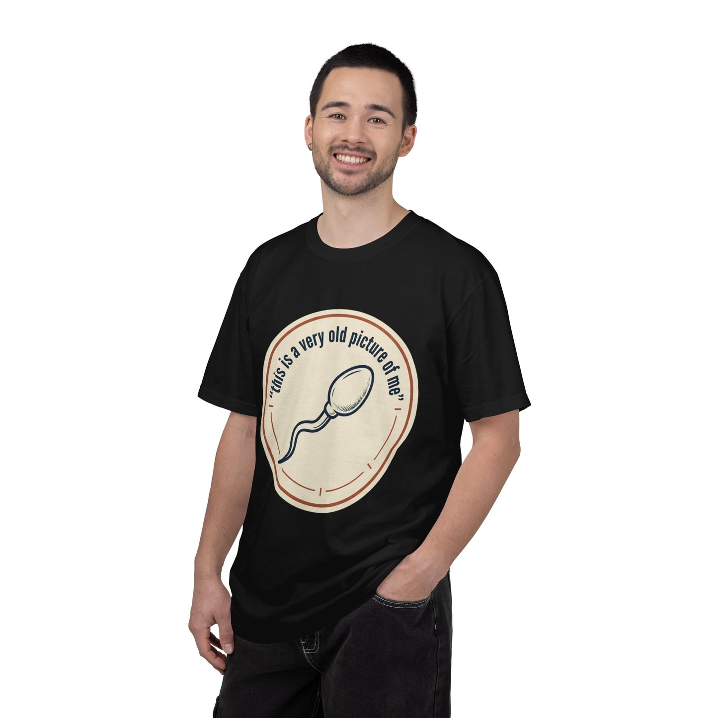 Vintage Sperm Graphic T-Shirt — "this is a very old picture of me"