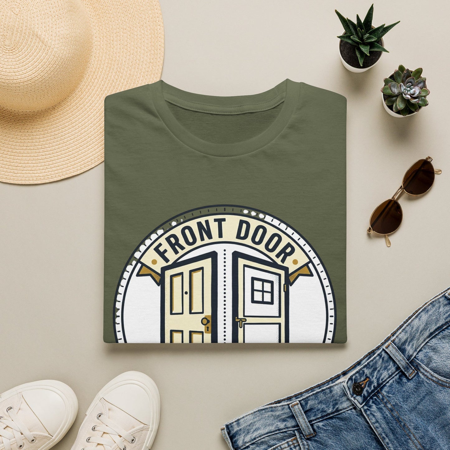 Front Door Back Door T-Shirt — Funny Two Doors Graphic Tee