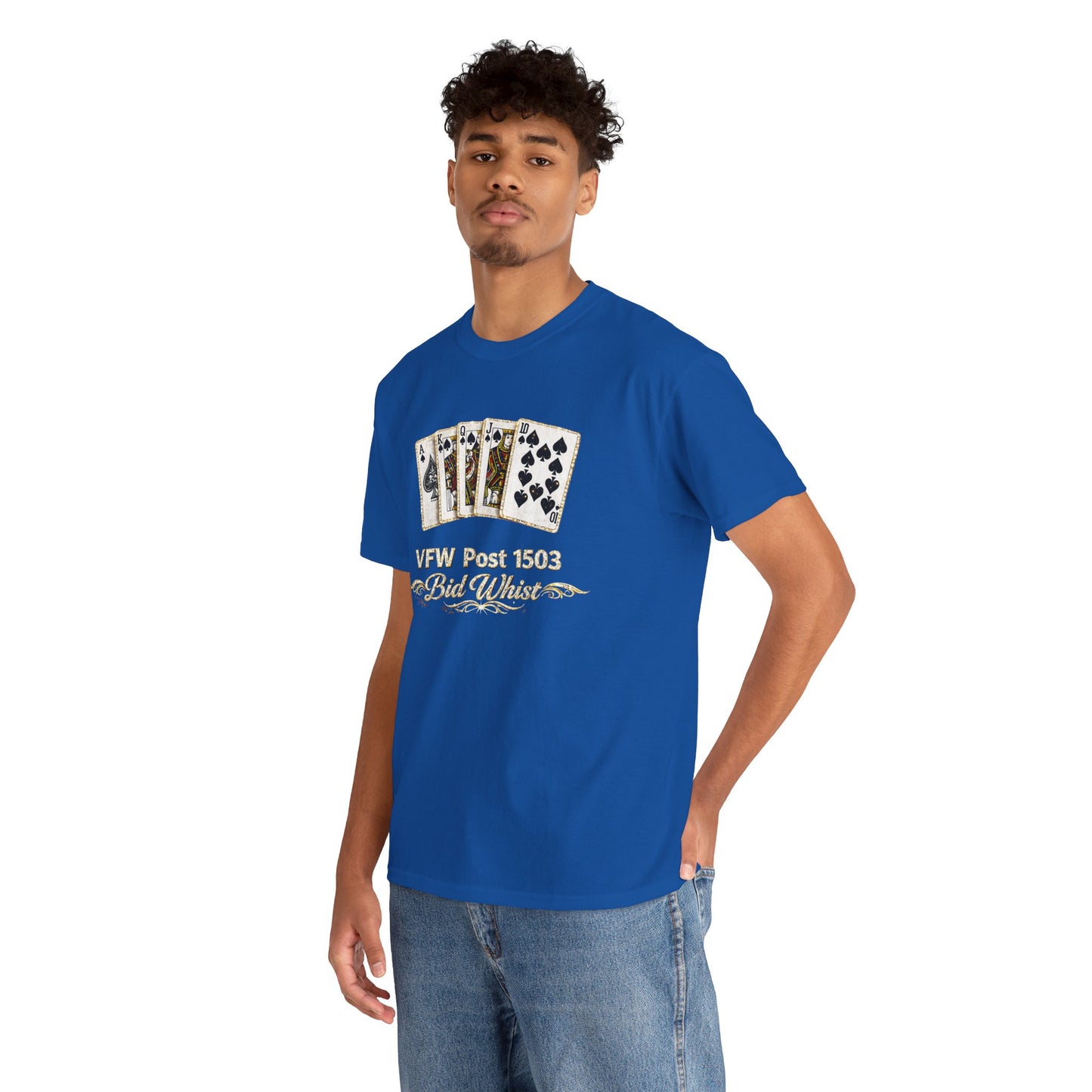 Veterans VFW Poker Night Tee – "VFW Post 1503" Playing Cards Design