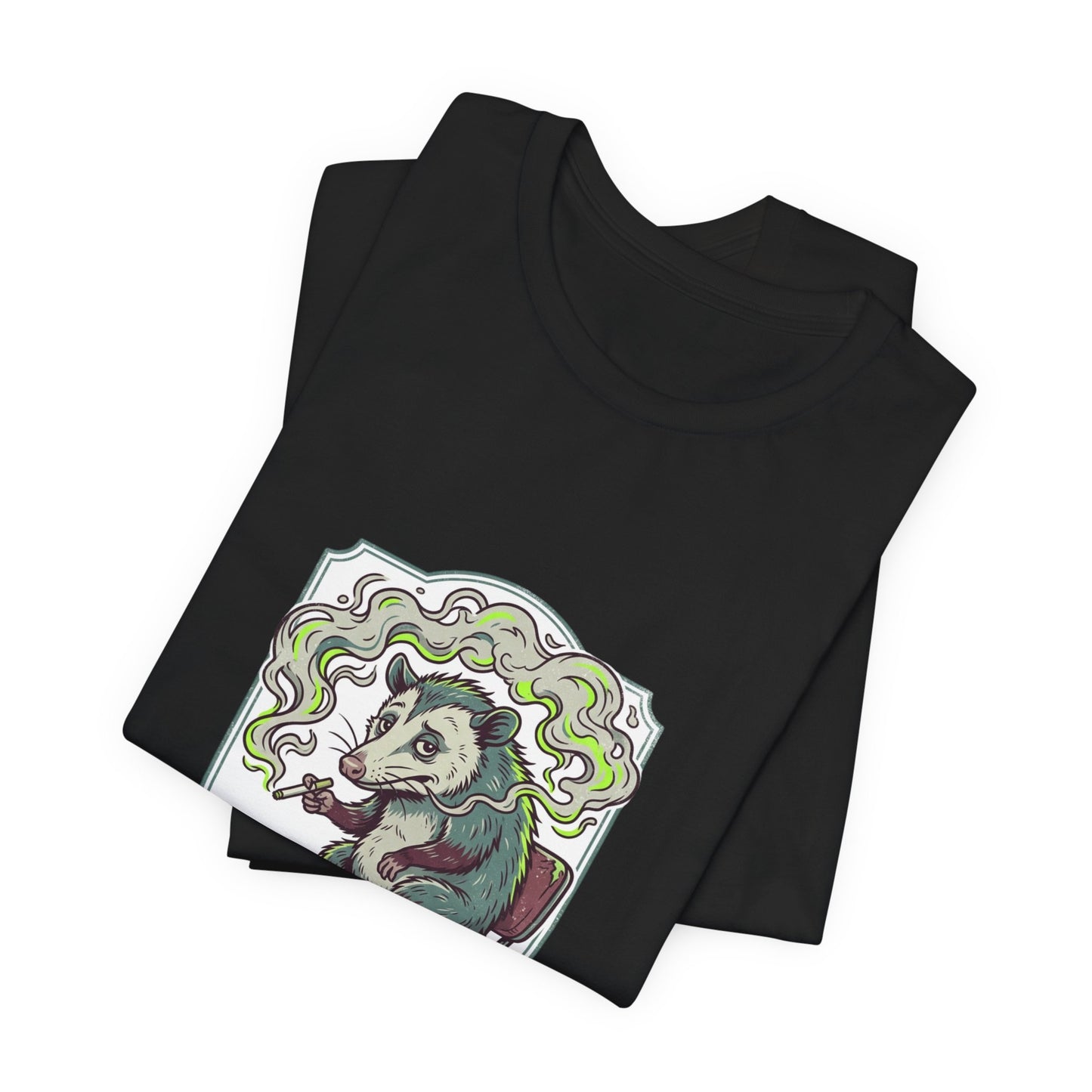 Terrible Life Choices opossum smoking Tee | absurdist, ironic animal