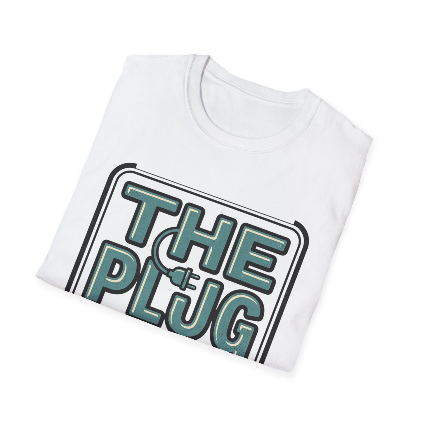The Plug Graphic T-Shirt — Retro Power Cord Logo Tee