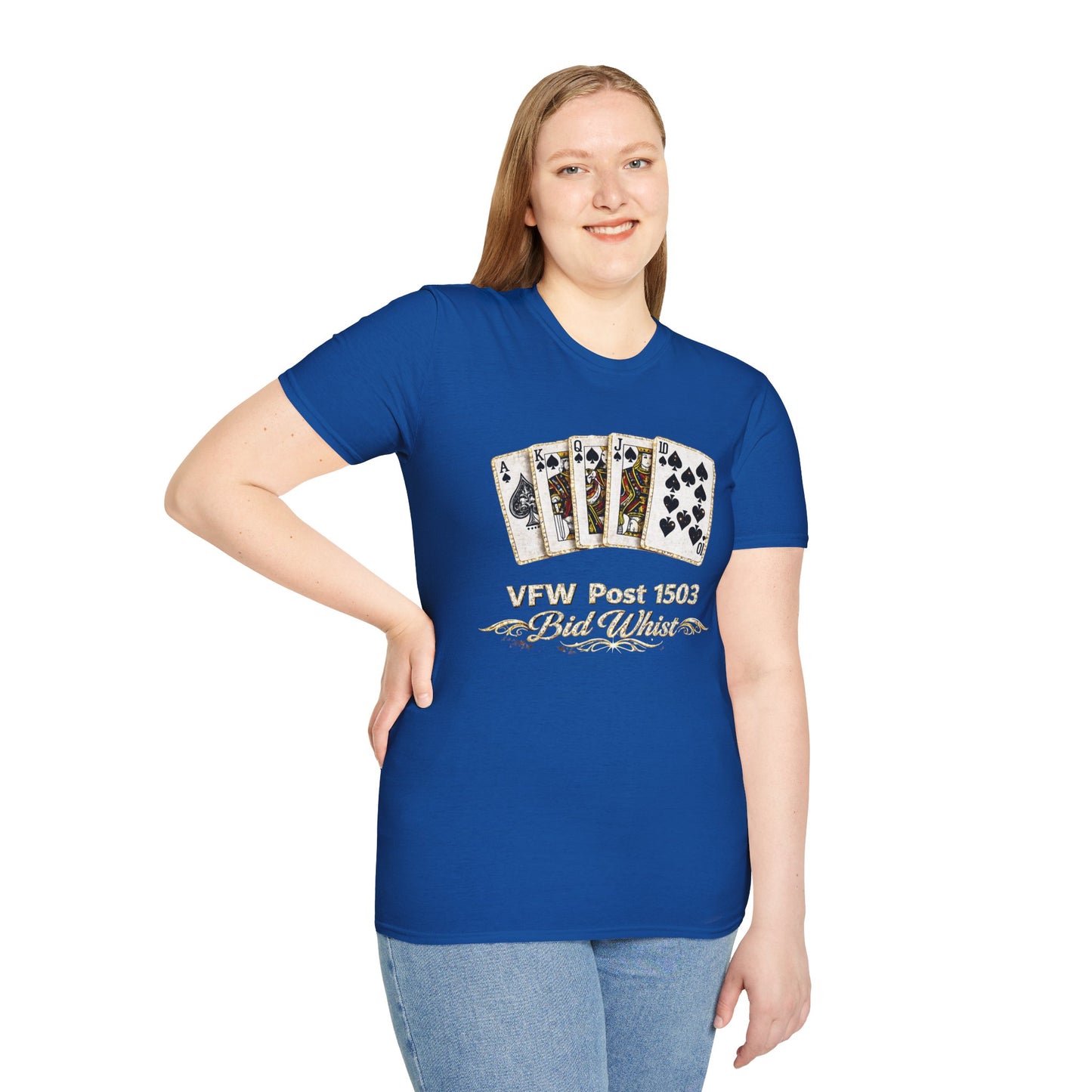Bid Whist Playing Cards Tee — VFW Post 1503 Card Game T-Shirt
