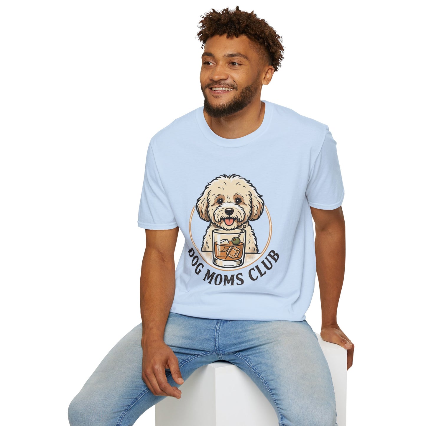 Dog Moms Club T-Shirt — Cute Doodle Dog Graphic Tee