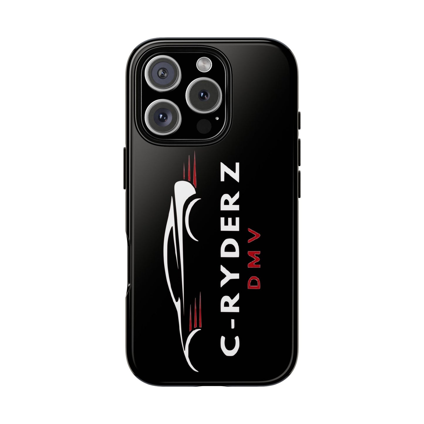 C-Ryderz DMV Black Slim Phone Case — Sporty Car Silhouette Protective Cover Printify