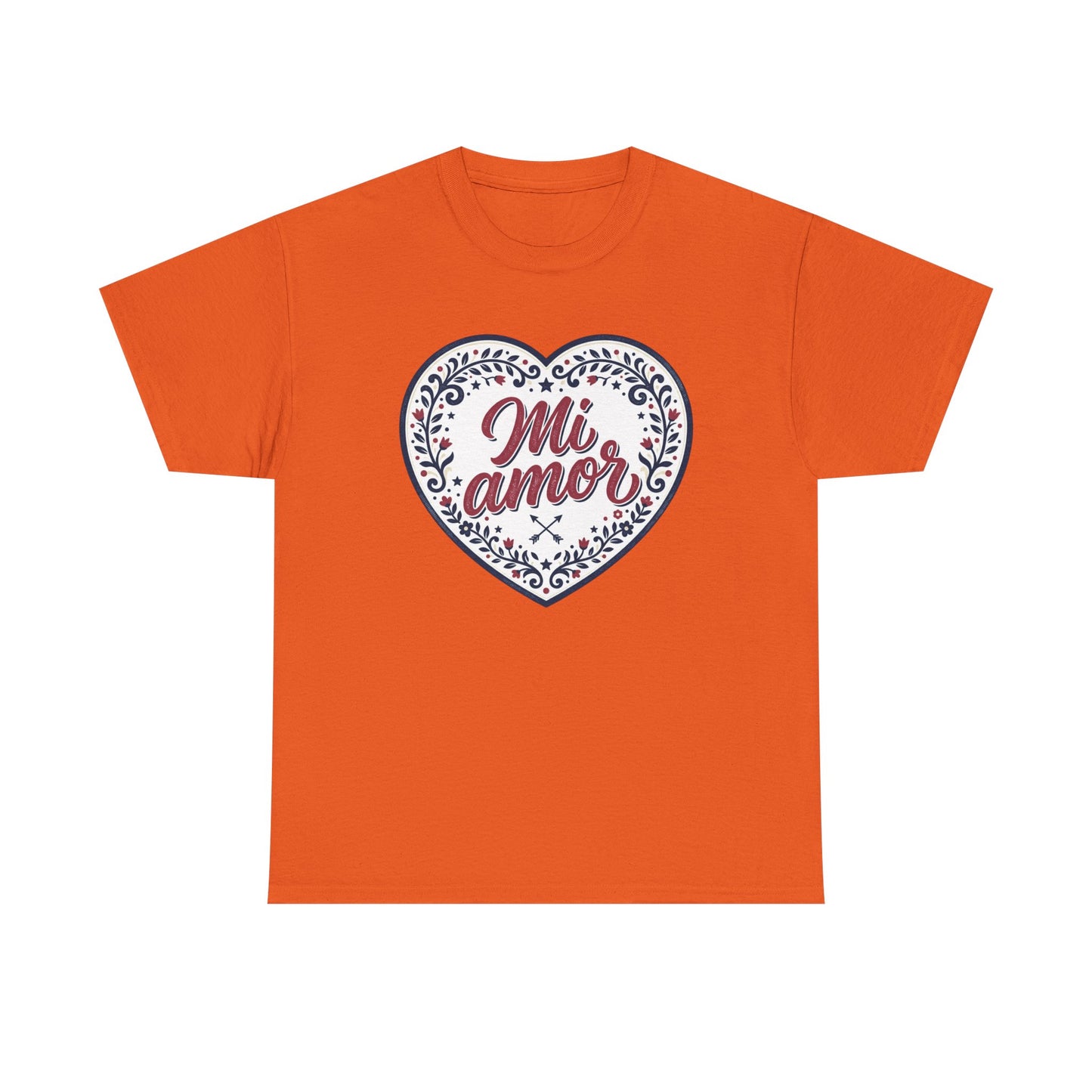Mi Amor Heart T-Shirt — Romantic Floral Graphic Tee for Valentine’s Day