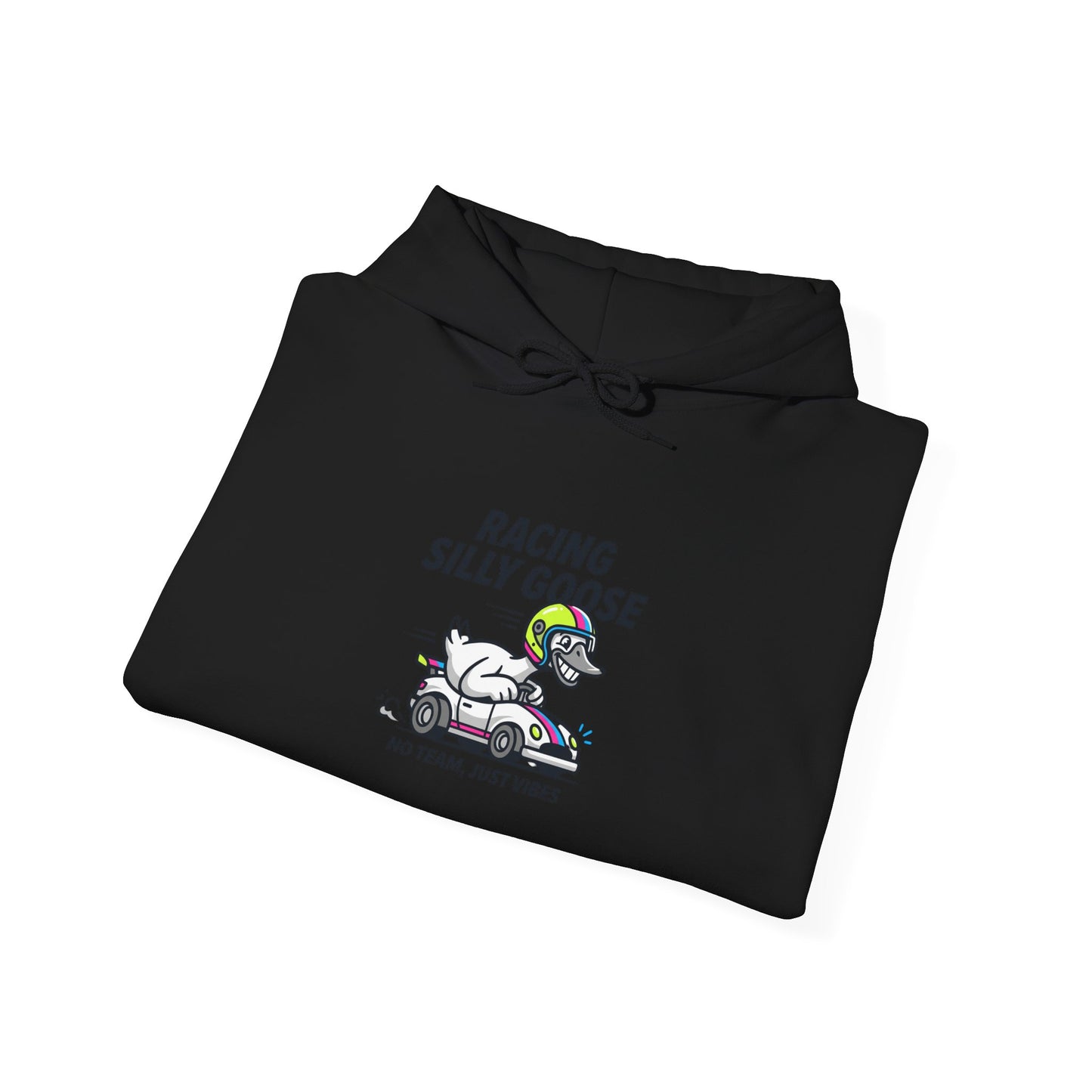 Racing Silly Goose Hoodie | motorsport parody, checkered pit crew humor